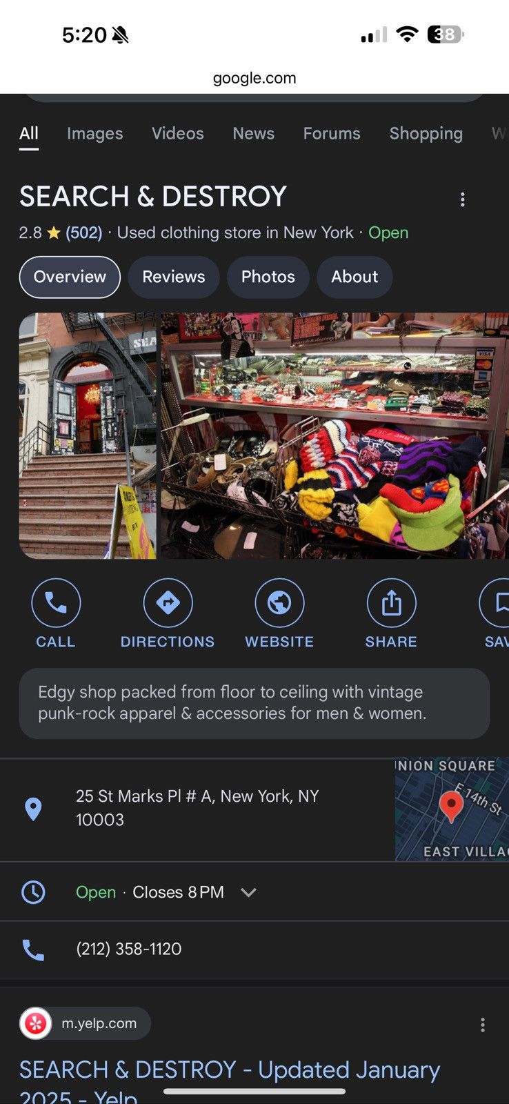 Vintage Search and Destroy New York Crossbody bag Opium Size ONE SIZE - 10 Thumbnail