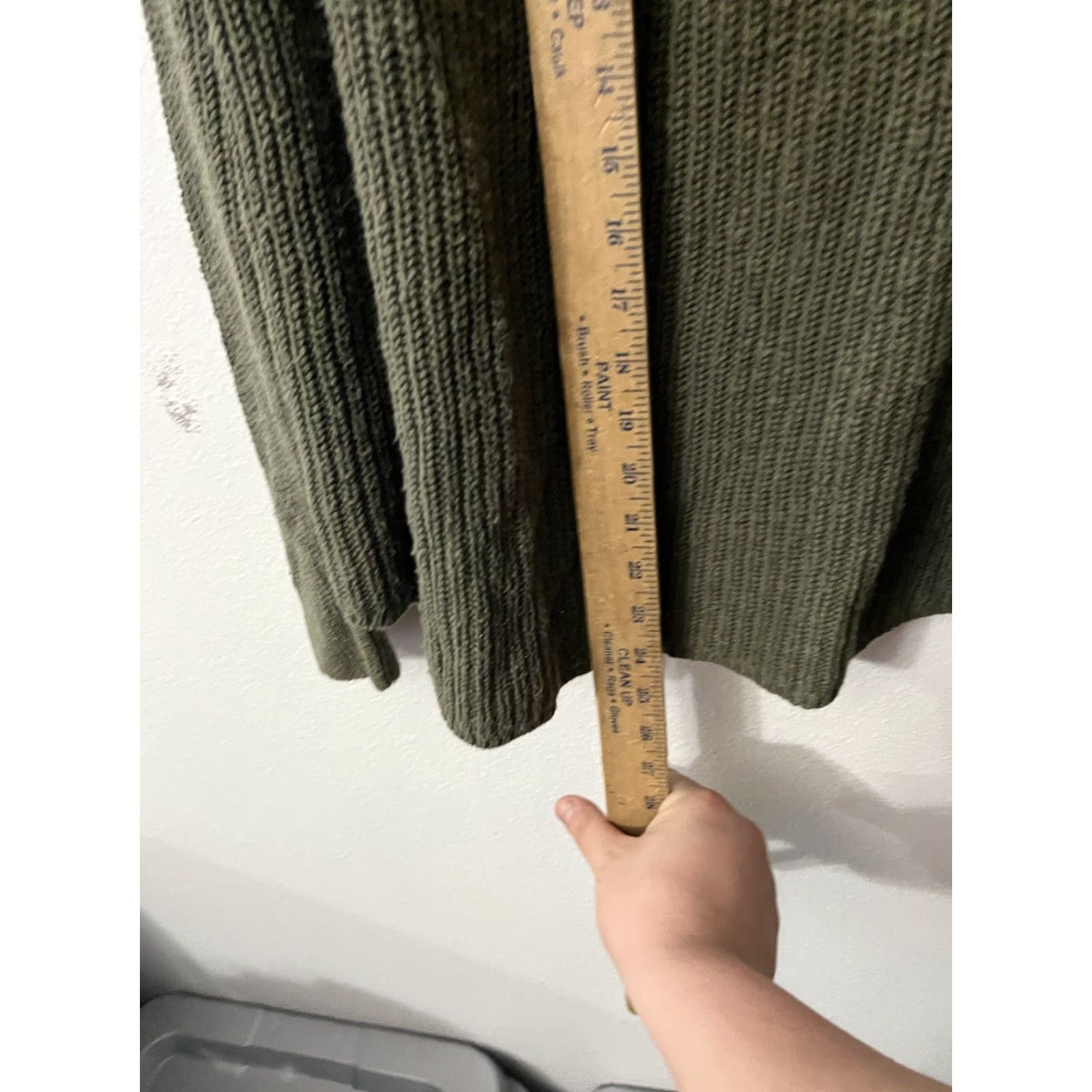 Express VINTAGE Express Green Sweater Women Large Knit Cotton Bohemian Open Shoulder Style Pullover Size L / US 10 / IT 46 - 4 Thumbnail