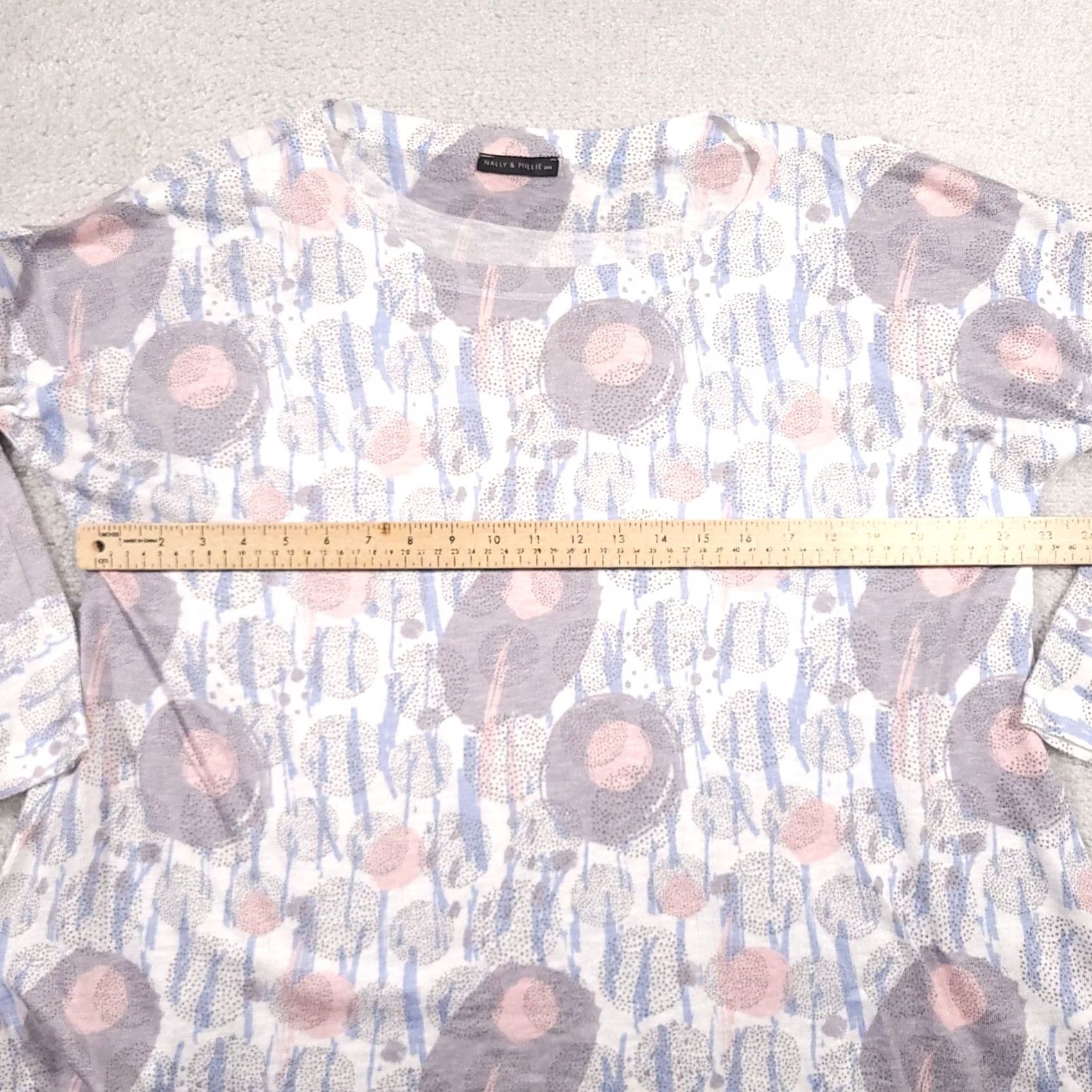 Vintage VINTAGE Nally & Millie Shirt Women's PXL Geometric Art Abstract 3/4 Sleeve Knit USA Made Mens? Womens? Size XL / US 12-14 / IT 48-50 - 4 Thumbnail