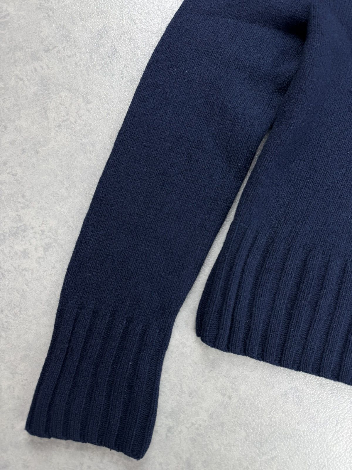 La Martina La Martina Men’s Merino Wool Full Zip Sweater Navy Size M Size US M / EU 48-50 / 2 - 2 Thumbnail
