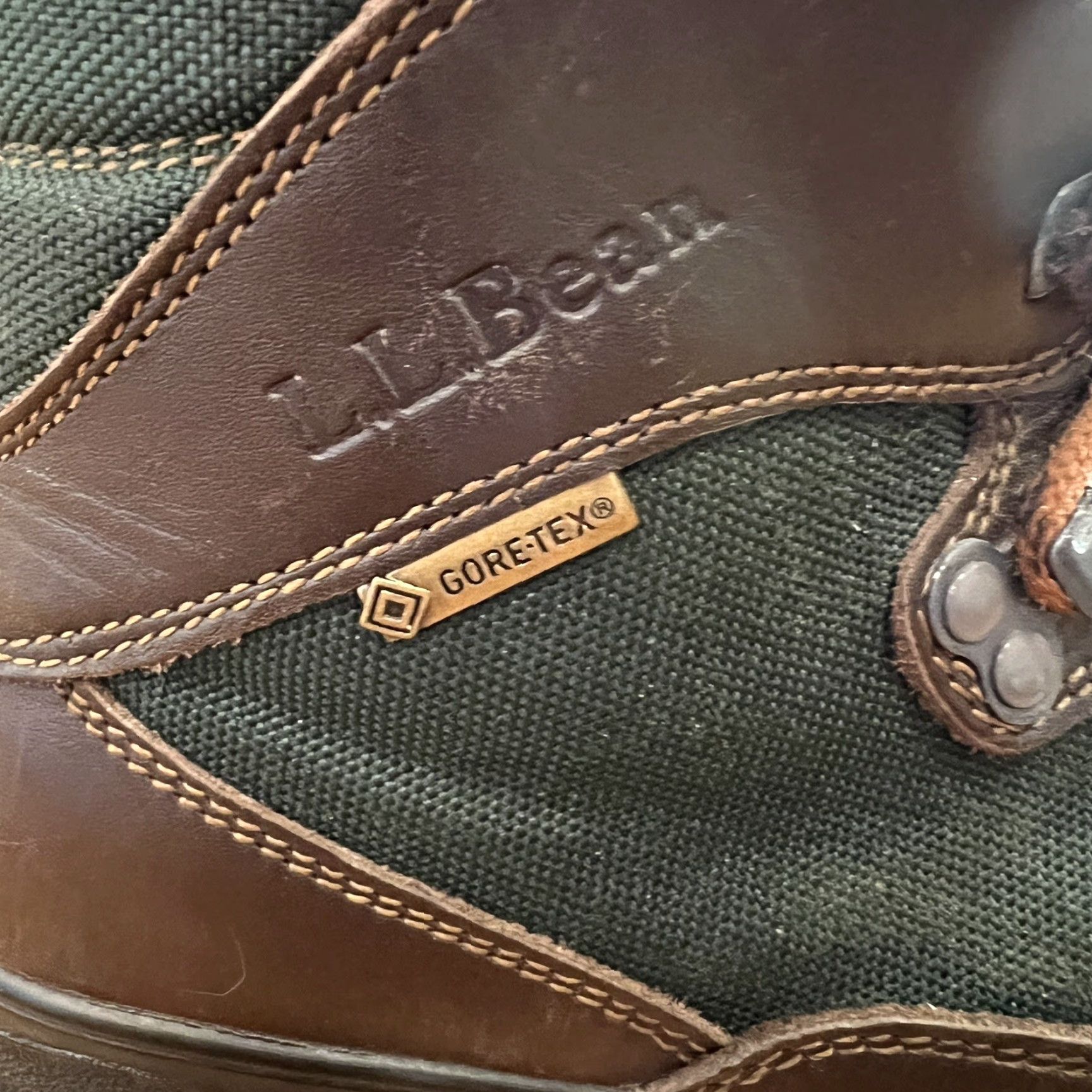 Vintage L.L. Bean Cresta Air 8000 Goretex Hiking Boots Leather Brown Mens 7 M, Womens 8.5 M Waterproof Outdoor Size US 9 / IT 39 - 2 Thumbnail