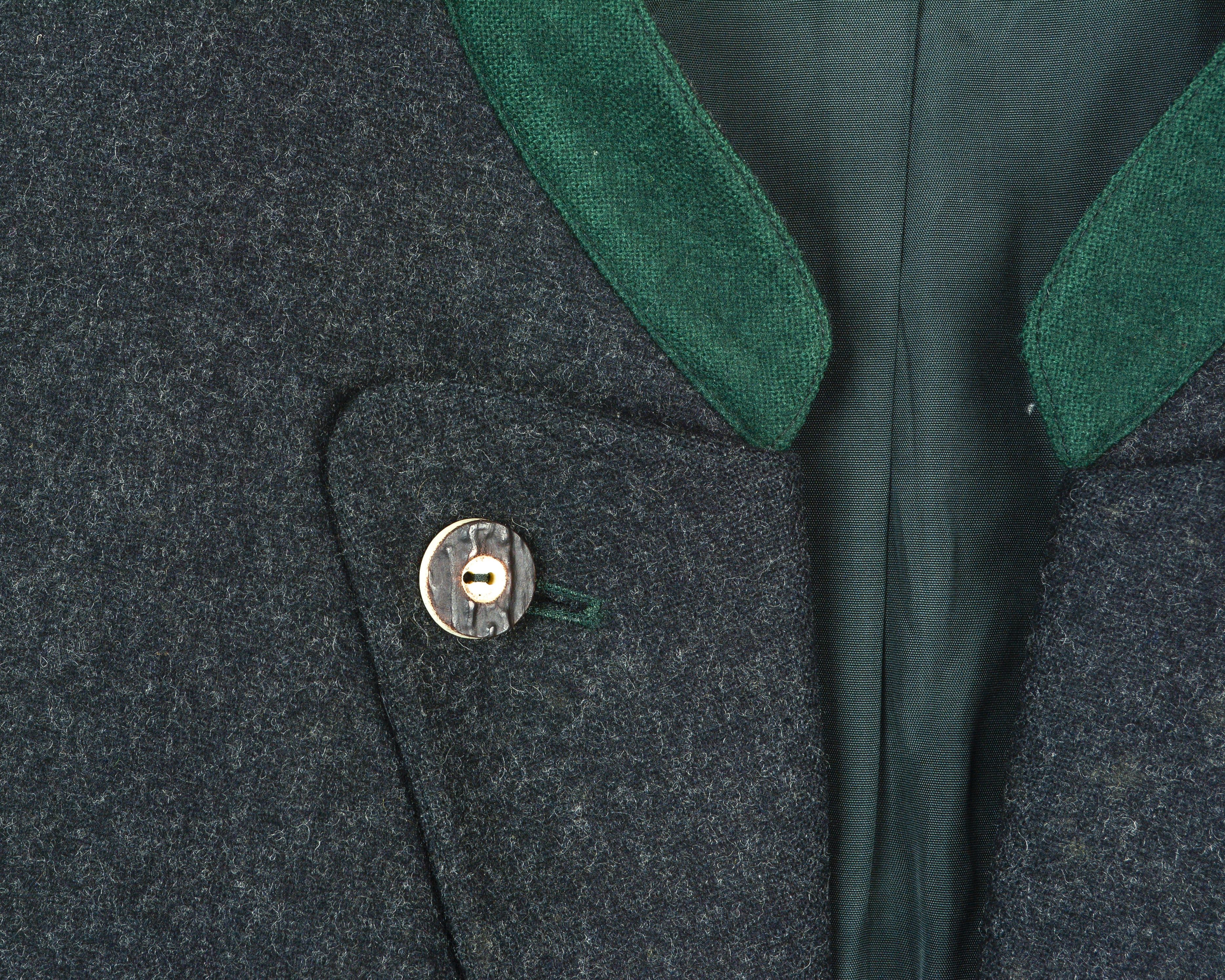 Vintage M Cashmere Wool Trachten Coat Button Jacket Jager Janker Size 40R - 6 Thumbnail