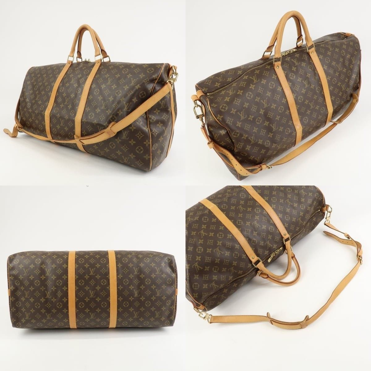 Louis Vuitton Louis Vuitton Monogram Keepall Bandouliere 60 Duffle Bag Size ONE SIZE - 3 Thumbnail