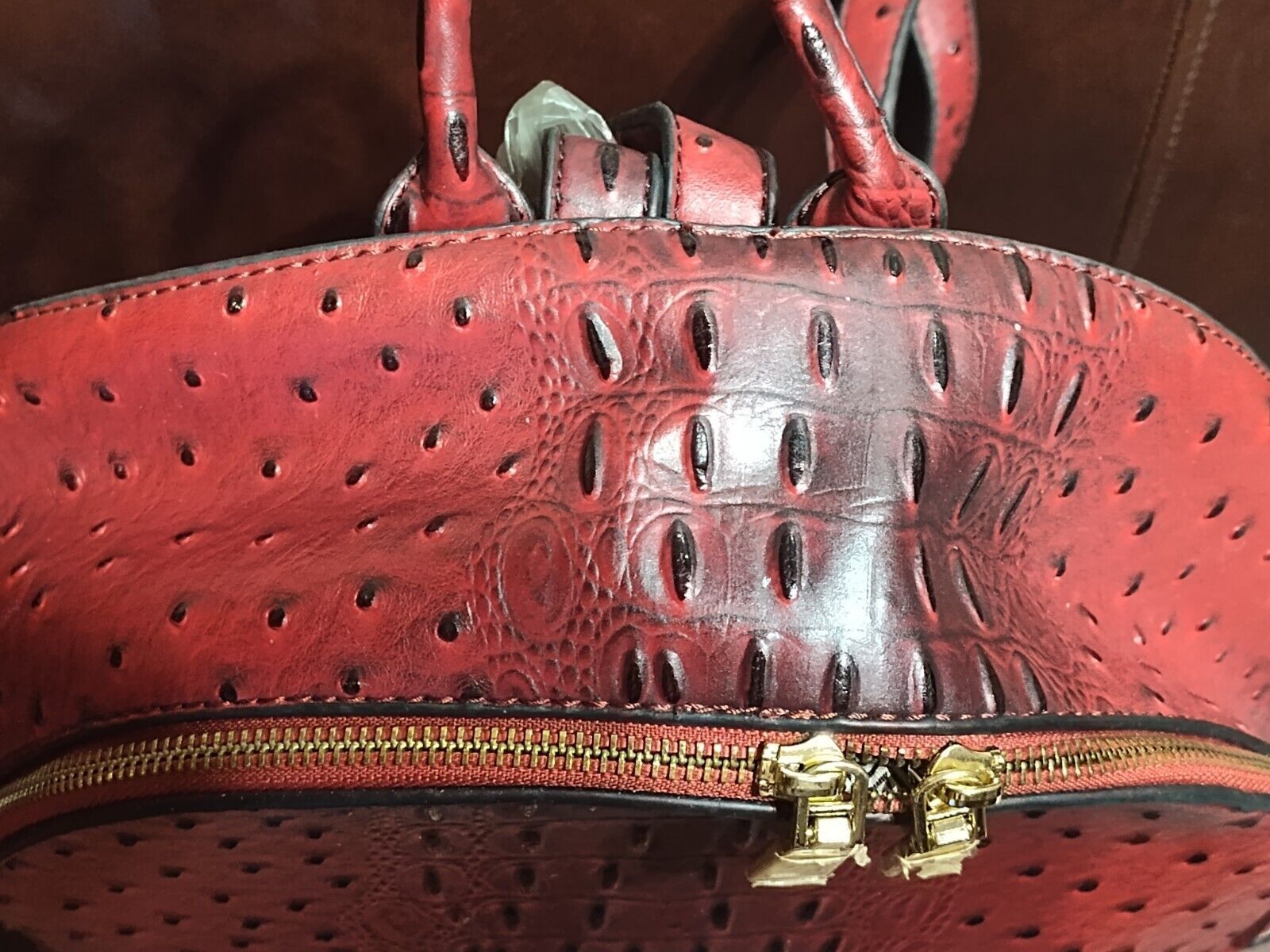 American Retro Ostrich/Croc Embossed backpack new Size ONE SIZE - 5 Thumbnail
