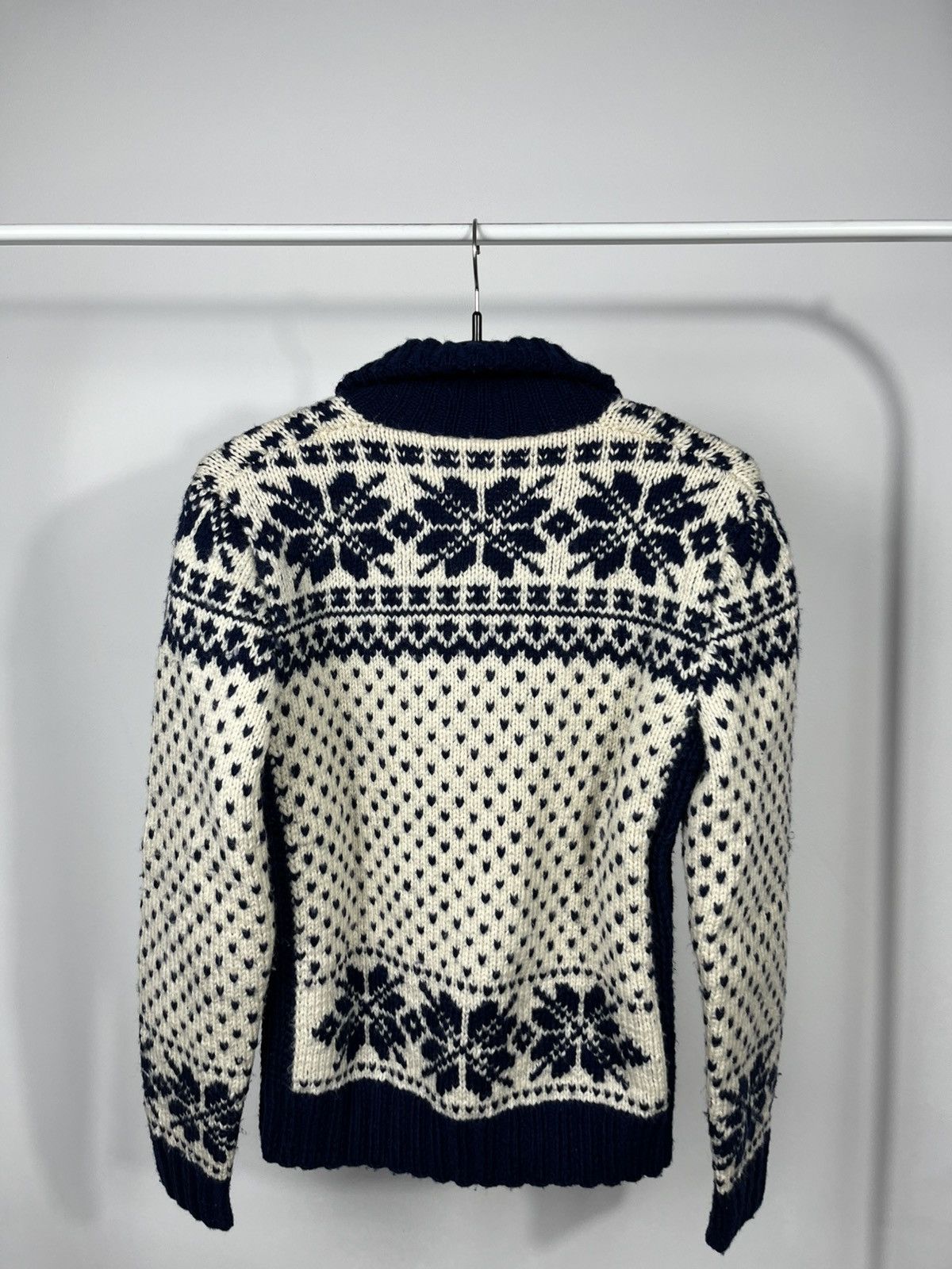 Other Vintage Zip Up Wool Knit Sweater Snowflake Pattern Size US XS / EU 42 / 0 - 11 Thumbnail