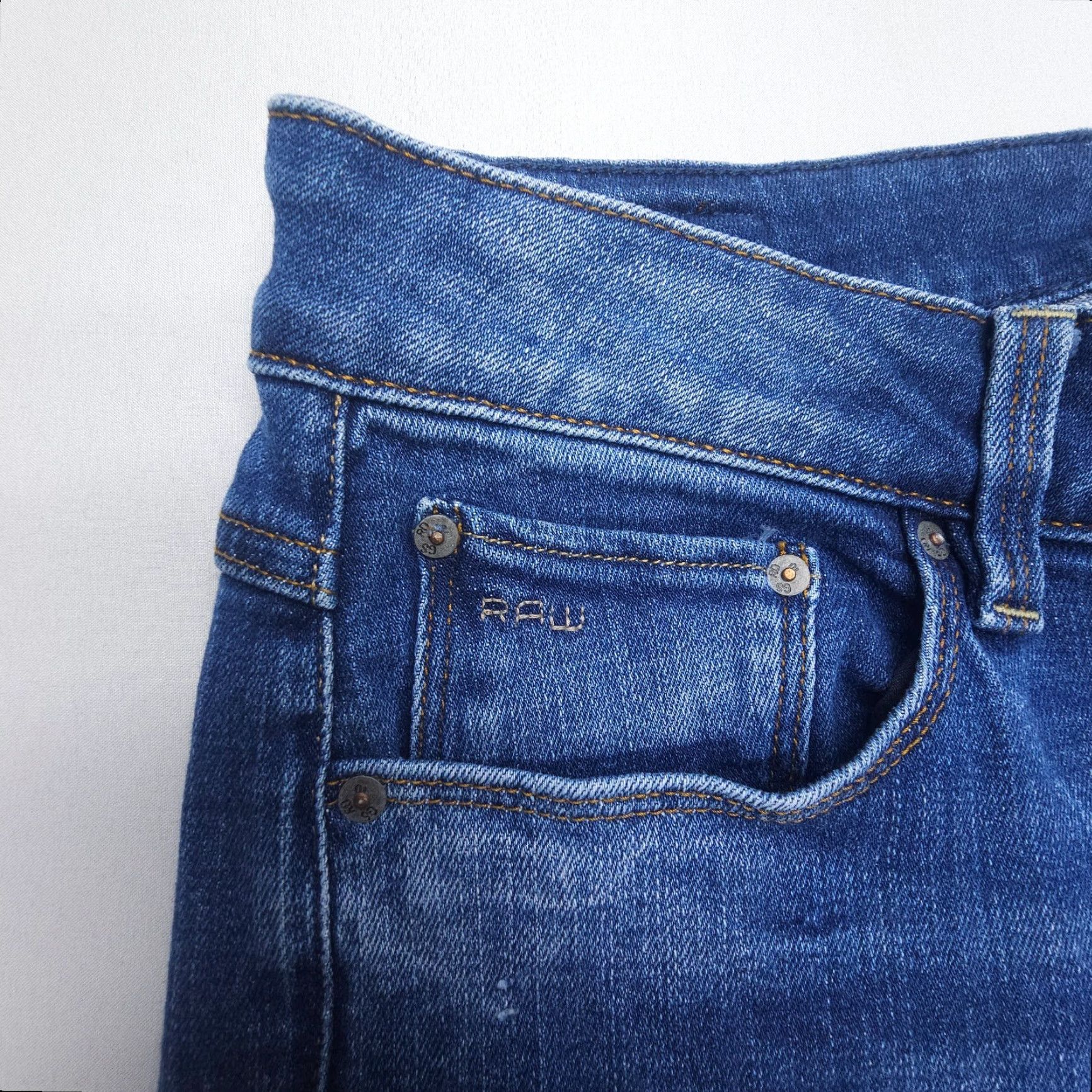 G-Star G-Star Raw 3301 Jeans - High Rise Skinny Denim - Women - Size 29 x 34 - Blue Stretch Cotton Blend - 5-Pocket - Vintage: No Size 29" - 4 Thumbnail
