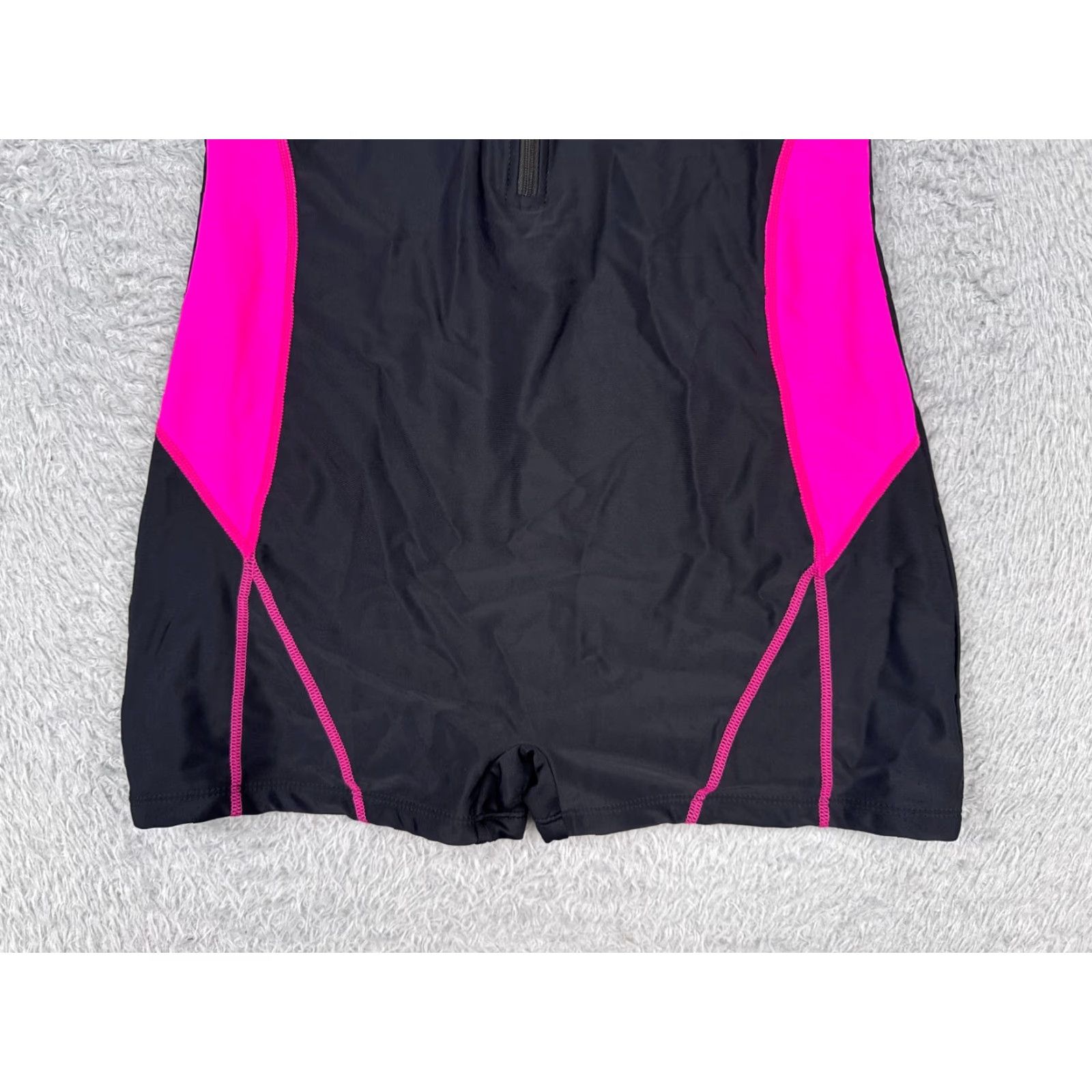 Vintage Swimsuit One Piece Black Sleeveless Sports Womens Medium Size ONE SIZE - 5 Thumbnail