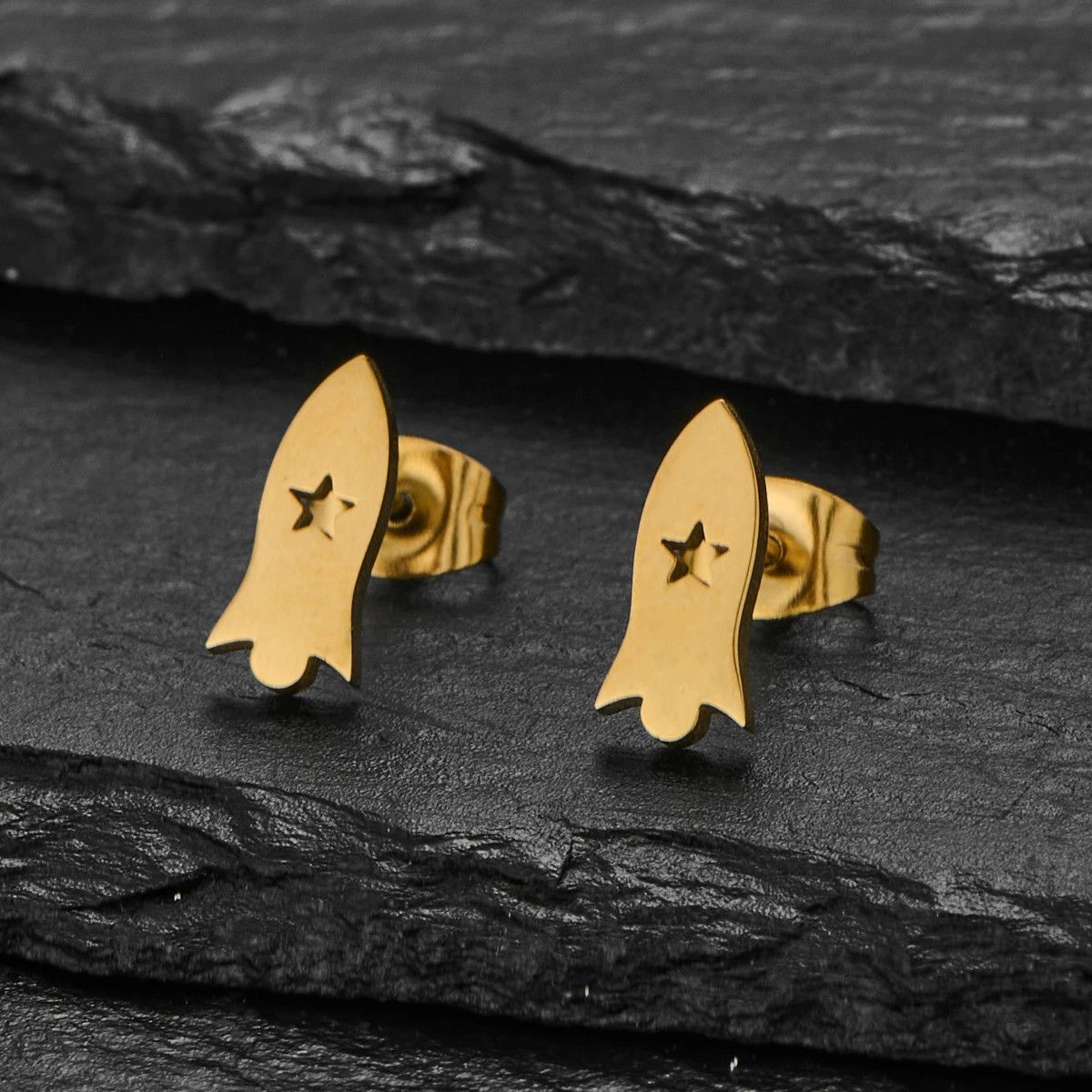 Jewelry Mini Rocket Stud Earrings Charm Earring Gift Size ONE SIZE - 1 Thumbnail
