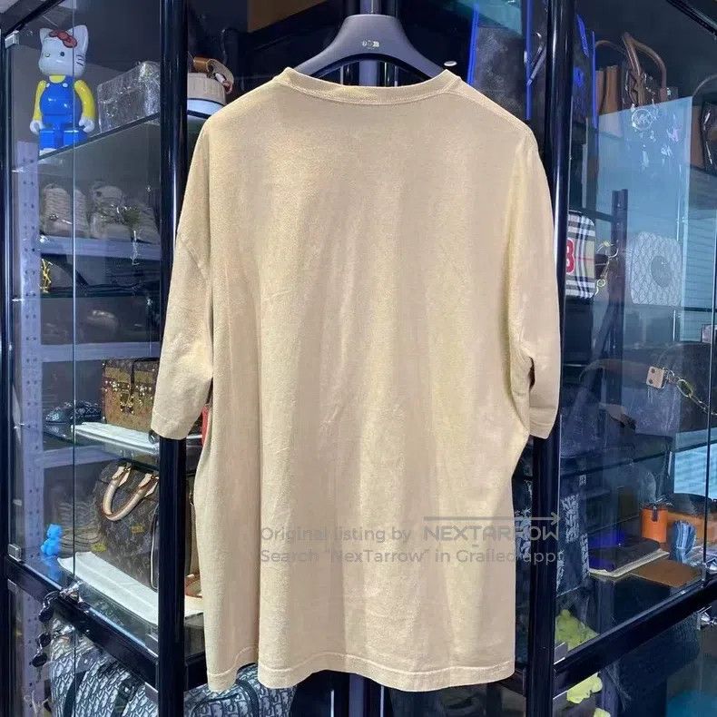 Balenciaga Balenciaga Wheat pattern khaki tee Size US L / EU 52-54 / 3 - 2 Thumbnail