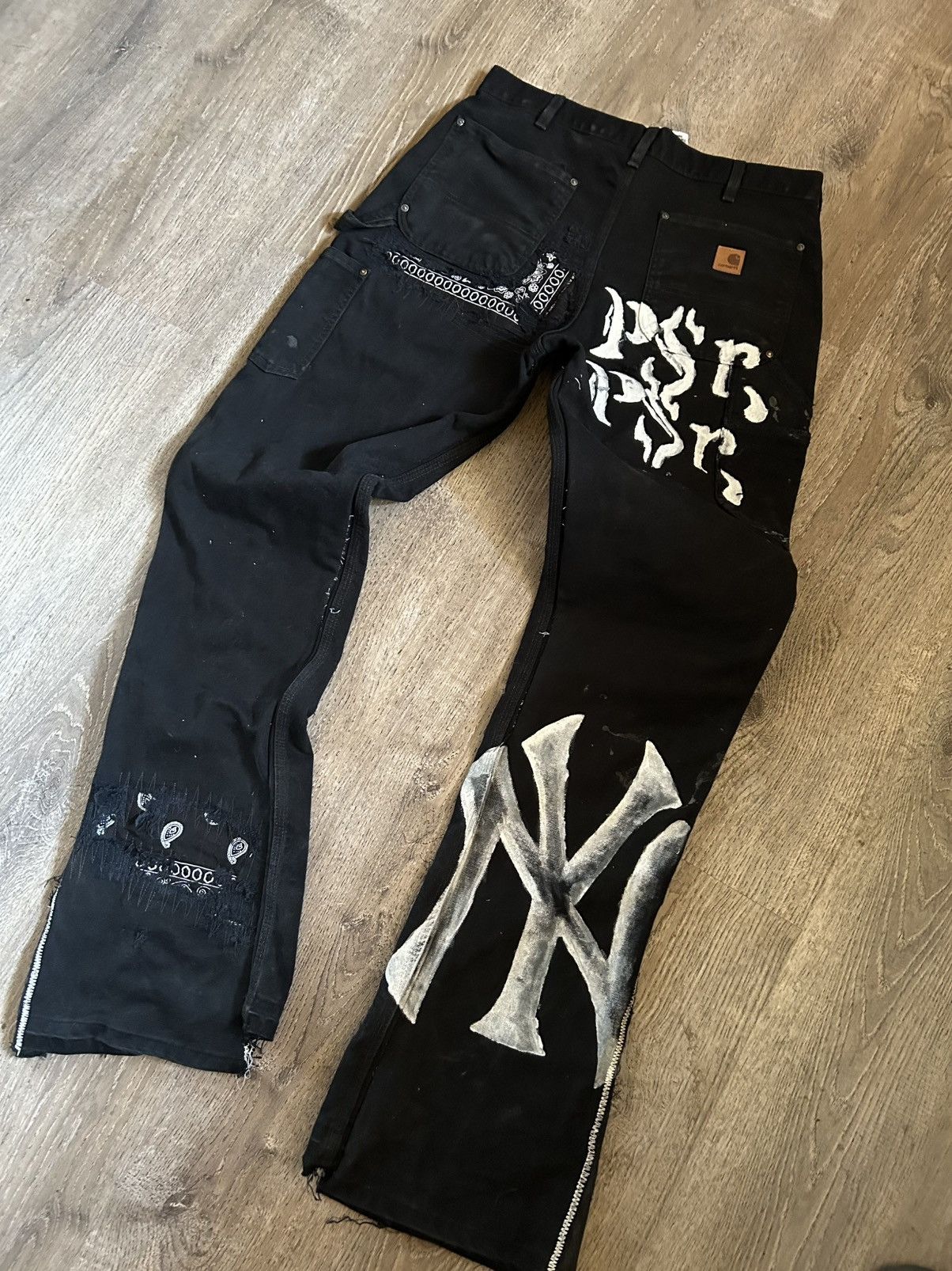 Other 1/1 reworked double knee denim Size US 34 / EU 50 - 6 Thumbnail