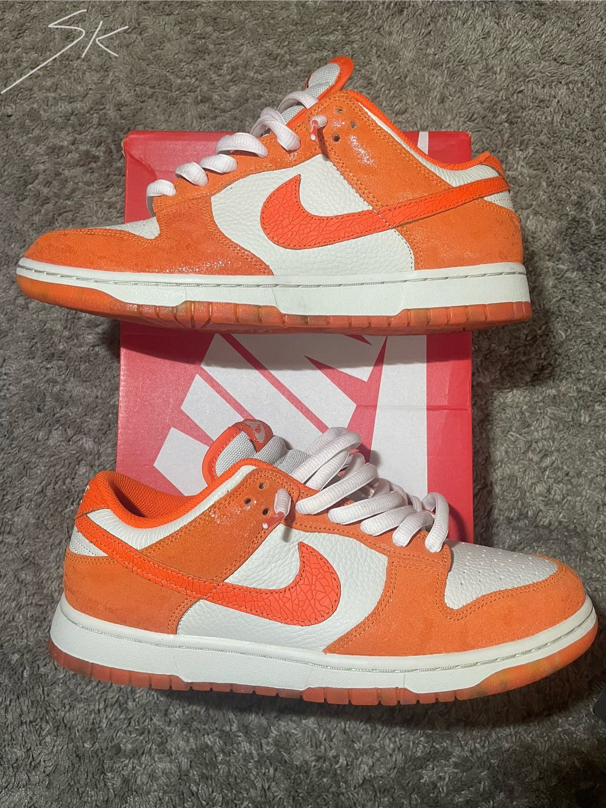 Nike Nike Dunk Low Cracked Orange Size US 10 / IT 40 - 3 Thumbnail