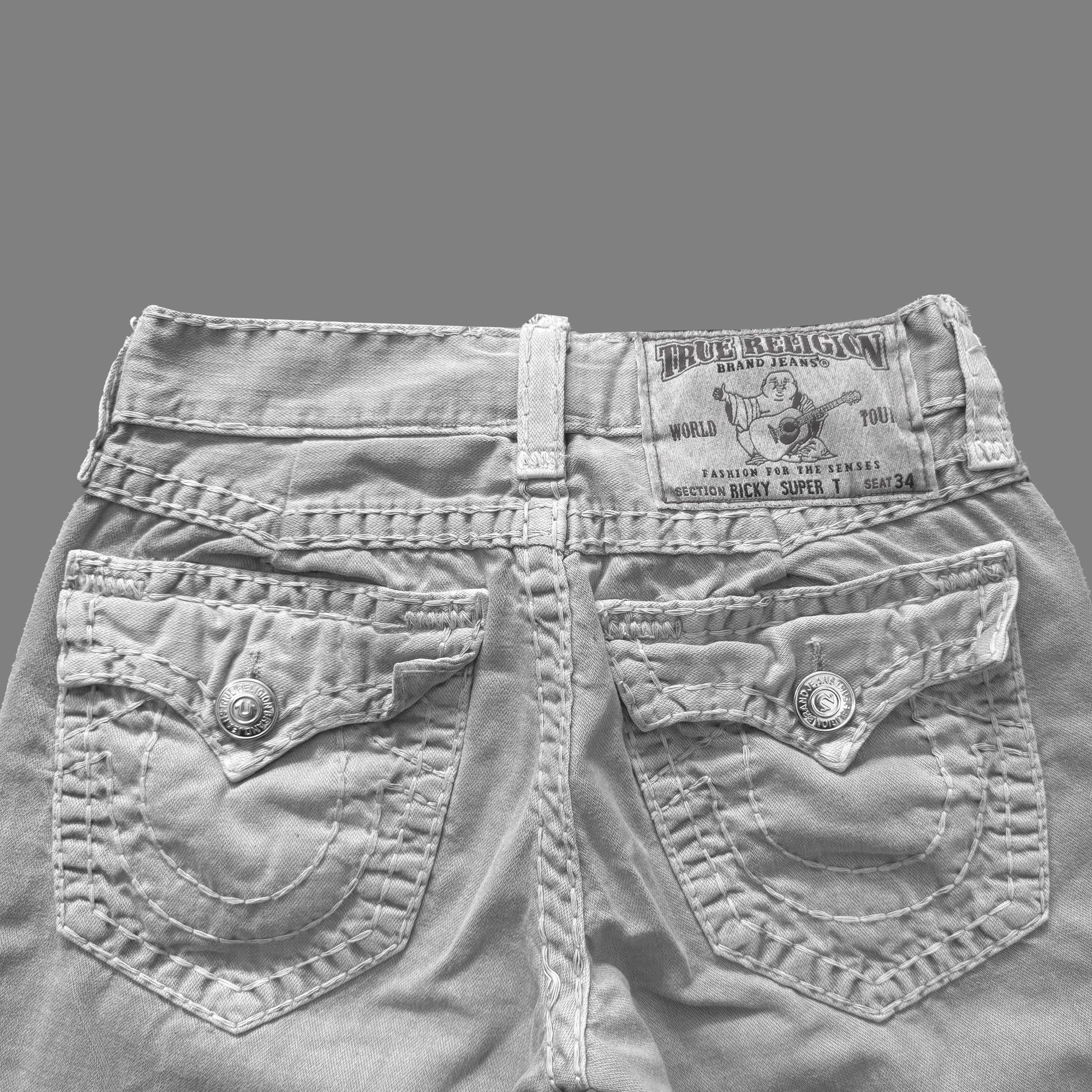 True Religion TRUE RELIGION RICKY SUPER T LIGHT GREY Size US 28 / EU 44 - 3 Thumbnail
