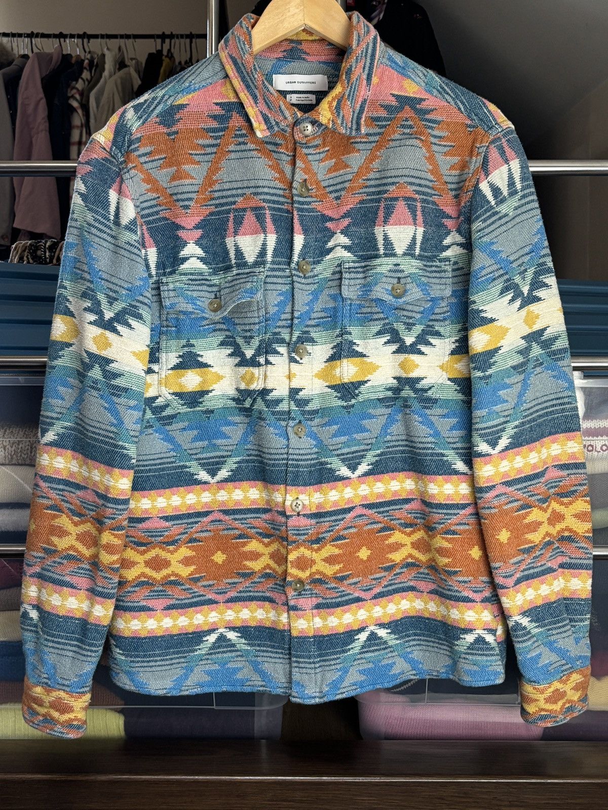 Urban Outfitters Urban Outfitters Aztec Print Overshirt Jacket Size US S / EU 44-46 / 1 - 1 Thumbnail