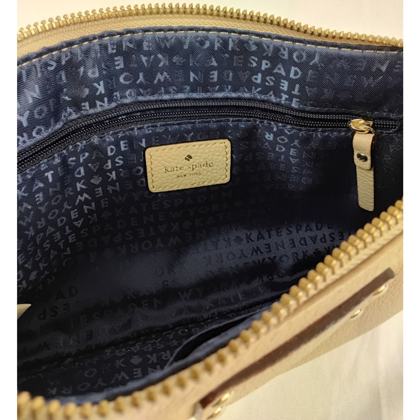 Kate Spade Kate Spade Mini Shoulder Bag Tan Pebbled Leather Purse Size ONE SIZE - 11 Thumbnail