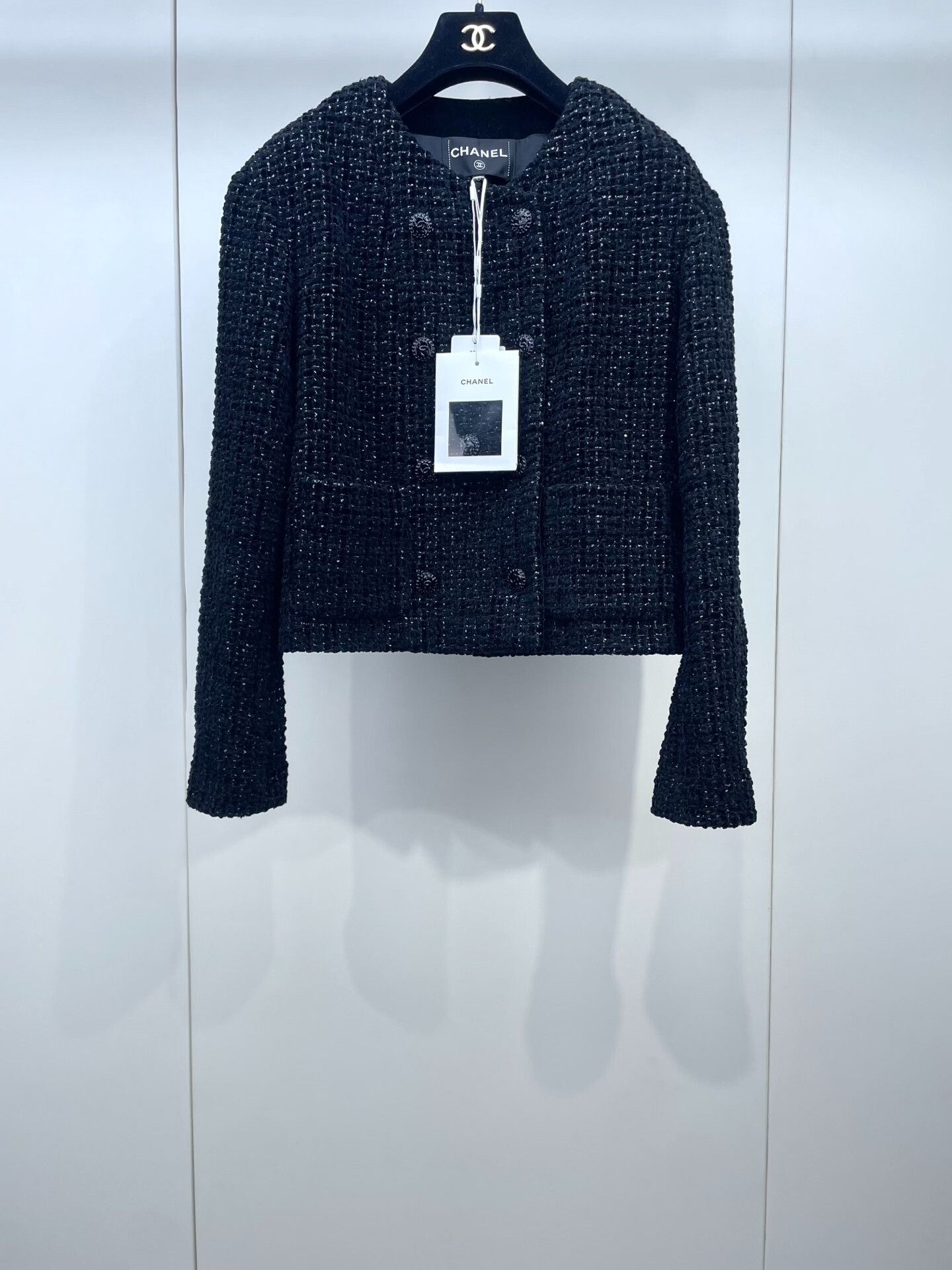 Chanel Chanel 22B Black Sparkle Double-Breasted Jacket Size S / US 4 / IT 40 - 1 Thumbnail
