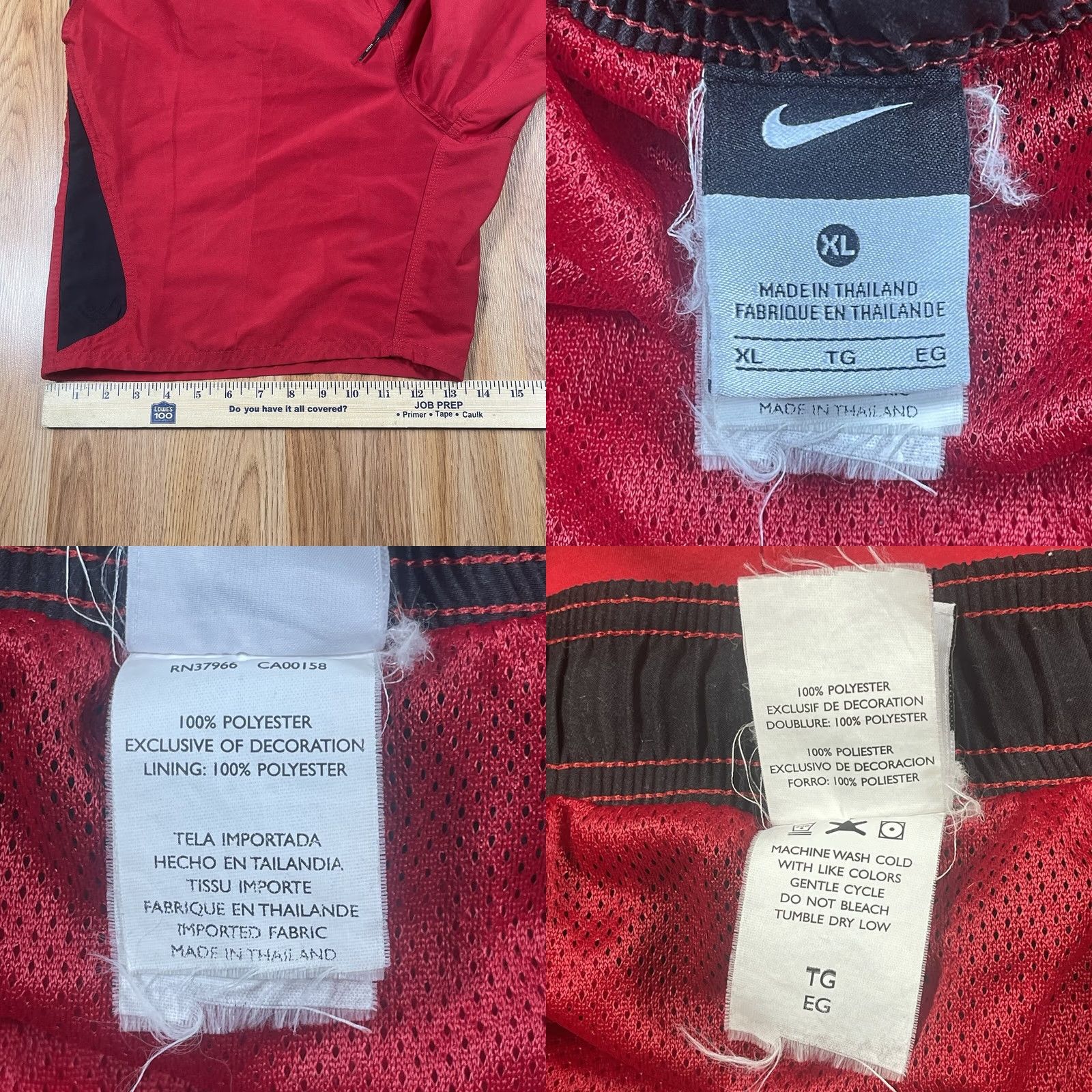 Nike Nike Swim Trunks Shorts Mens XL X-Large Red Polyester Drawstring Beach Size US 36 / EU 52 - 8 Thumbnail