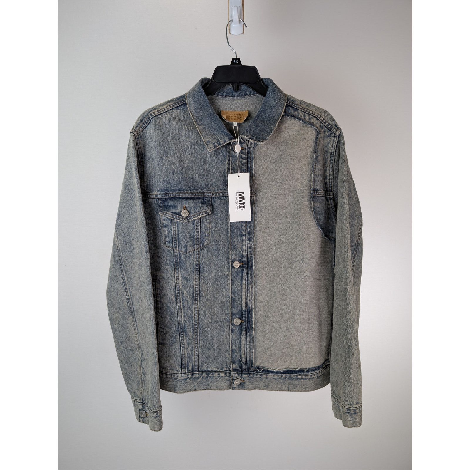 Maison Margiela o1rshd1 Contrast-front Denim Jacket in Blue Size US M / EU 48-50 / 2 - 2 Thumbnail