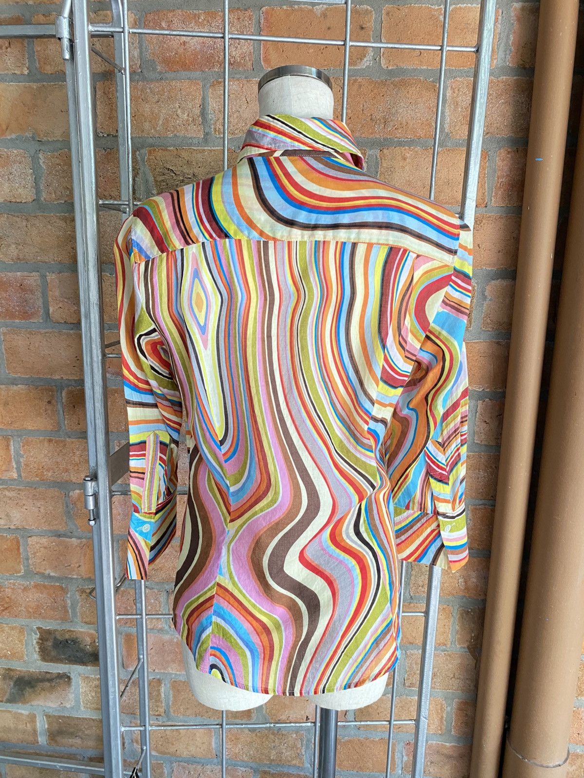 Paul Smith Paul Smith BLACK Multicolor Psychedelic Wave Shirt Size S / US 4 / IT 40 - 19 Thumbnail