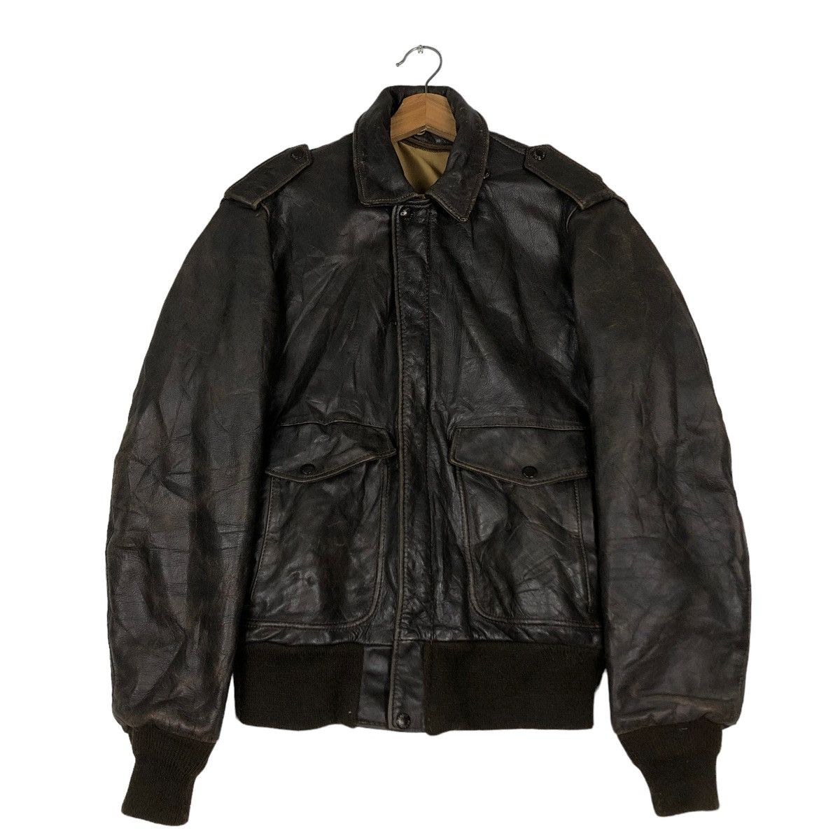 Schott 🔥VINTAGE 70’s SCHOTT MADE IN USA A2 LEATHER JACKET IDEAL Size US M / EU 48-50 / 2 - 1 Thumbnail