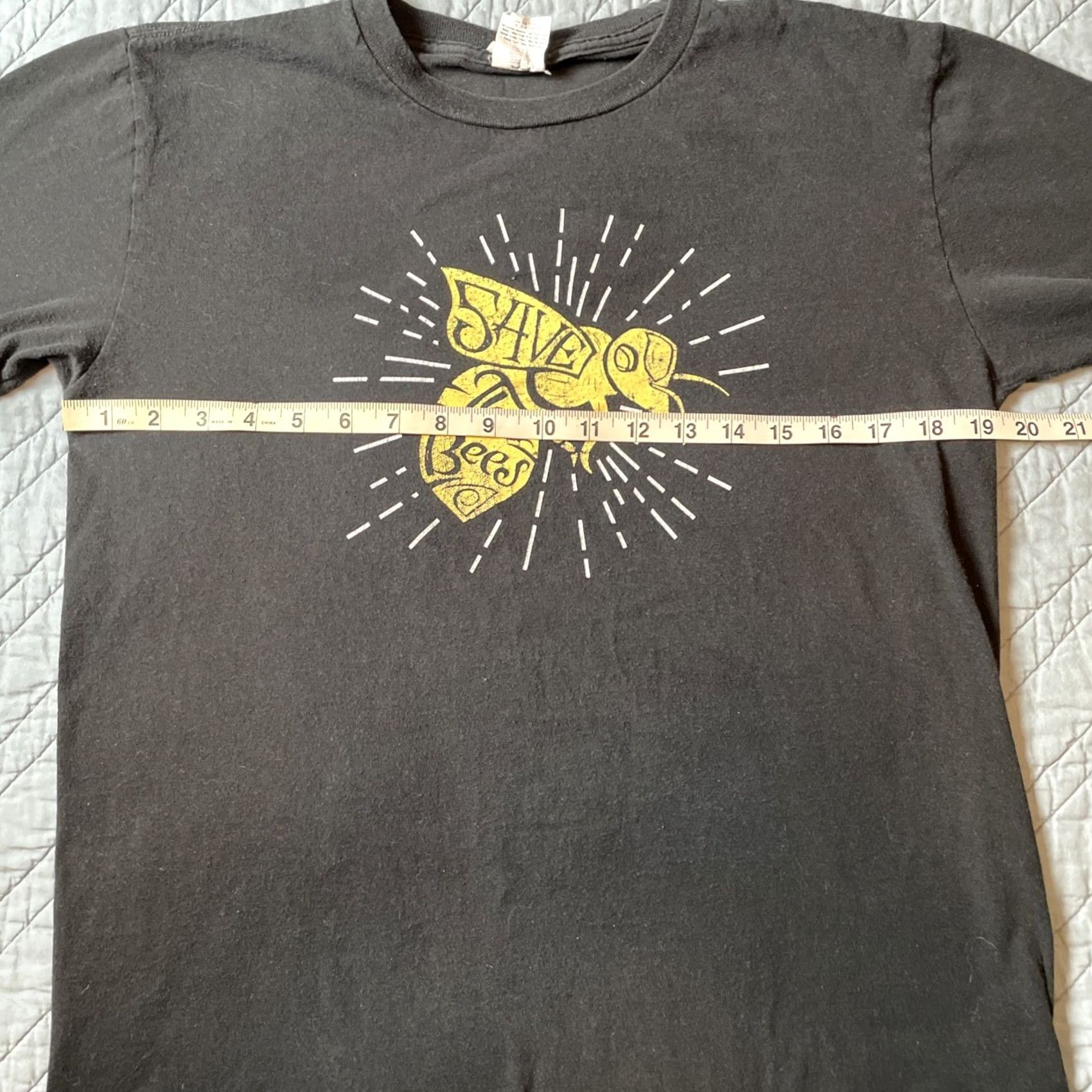 Anvil VINTAGE Save The Bees T-Shirt Women’s Medium Lightweight Anvil Organic Size M / US 6-8 / IT 42-44 - 7 Thumbnail