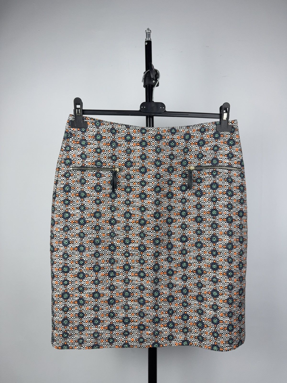 Hugo Boss Luxury Retro 00s Boss Orange Patterned Tweed Mini Skirt Size 28" / US 6 / IT 42 - 1 Thumbnail
