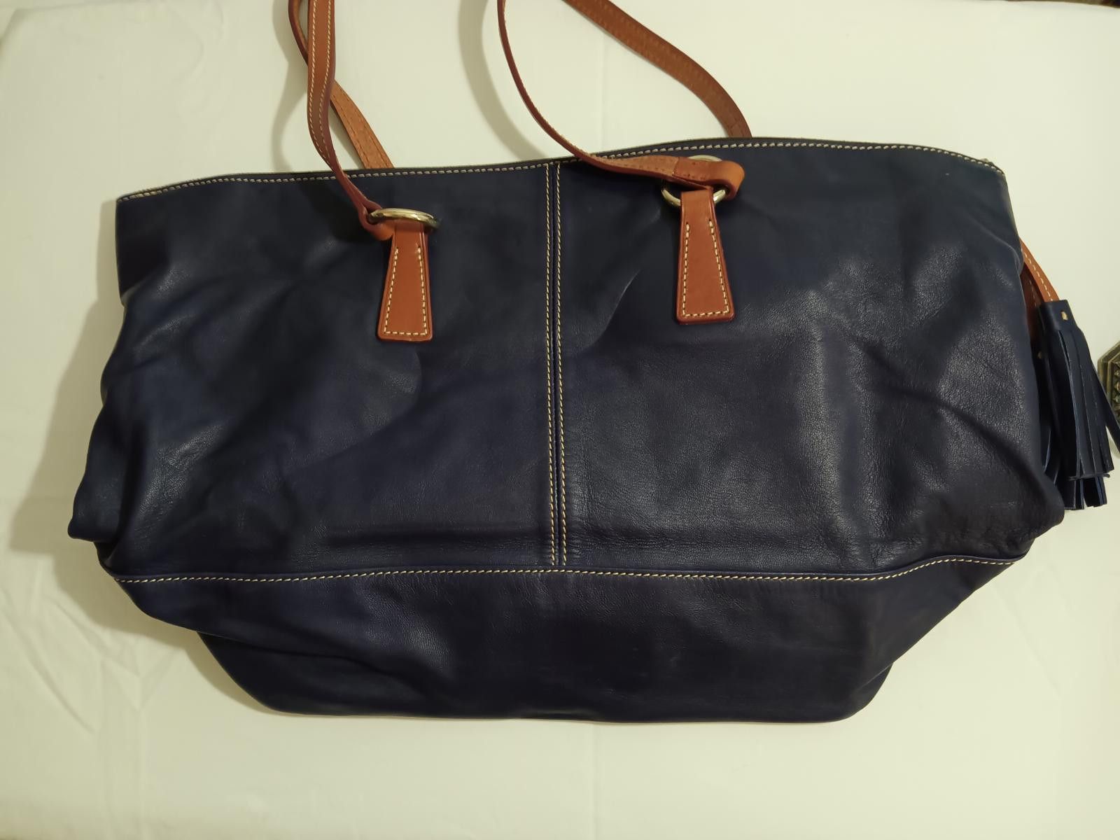 Dooney & Bourke Dooney & Bourke Navy Leather Tote Bag Size ONE SIZE - 2 Thumbnail