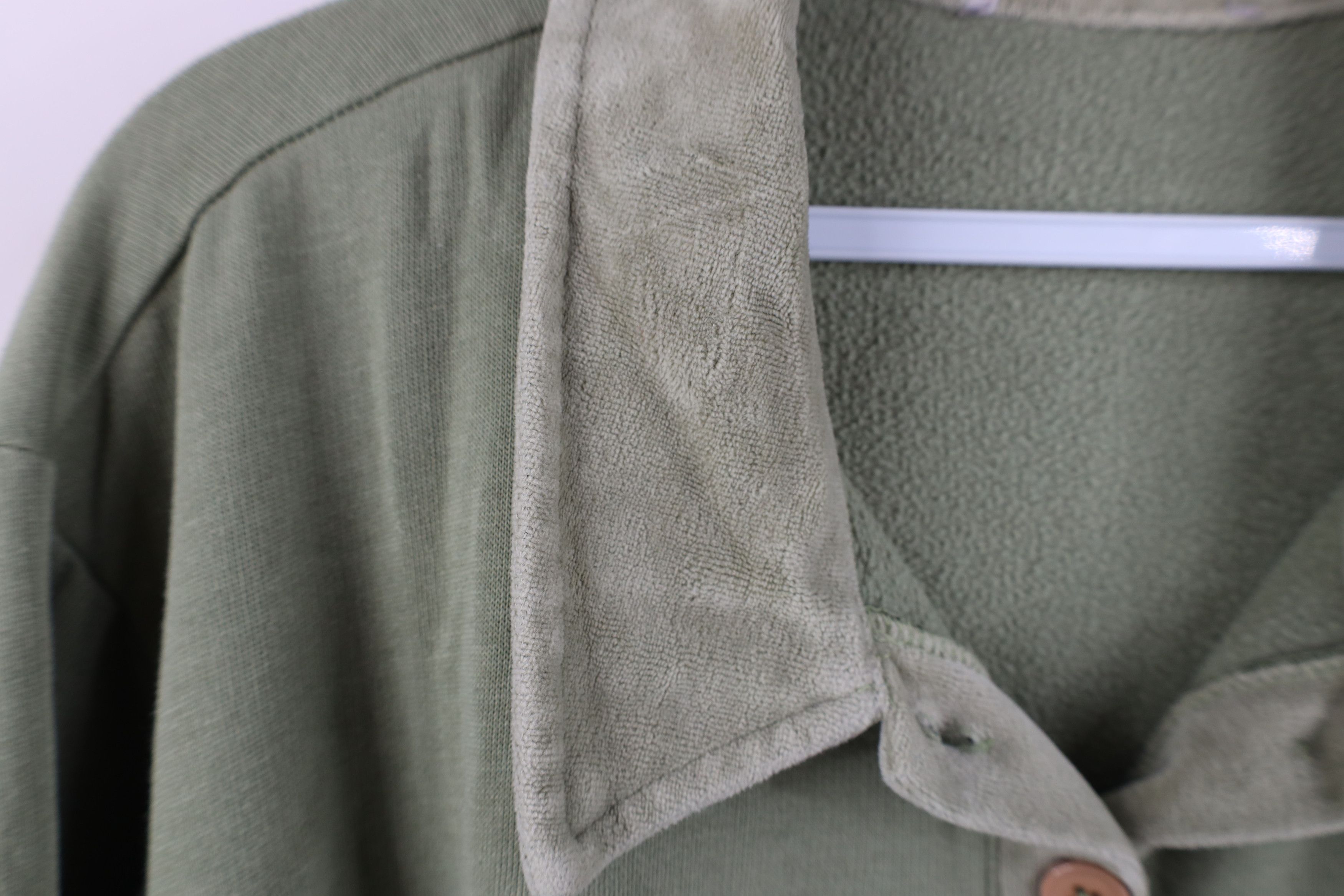 Vintage Vintage 90s Streetwear Collar Collared Sweatshirt Green Size XXL / US 16-18 / IT 52-54 - 8 Thumbnail