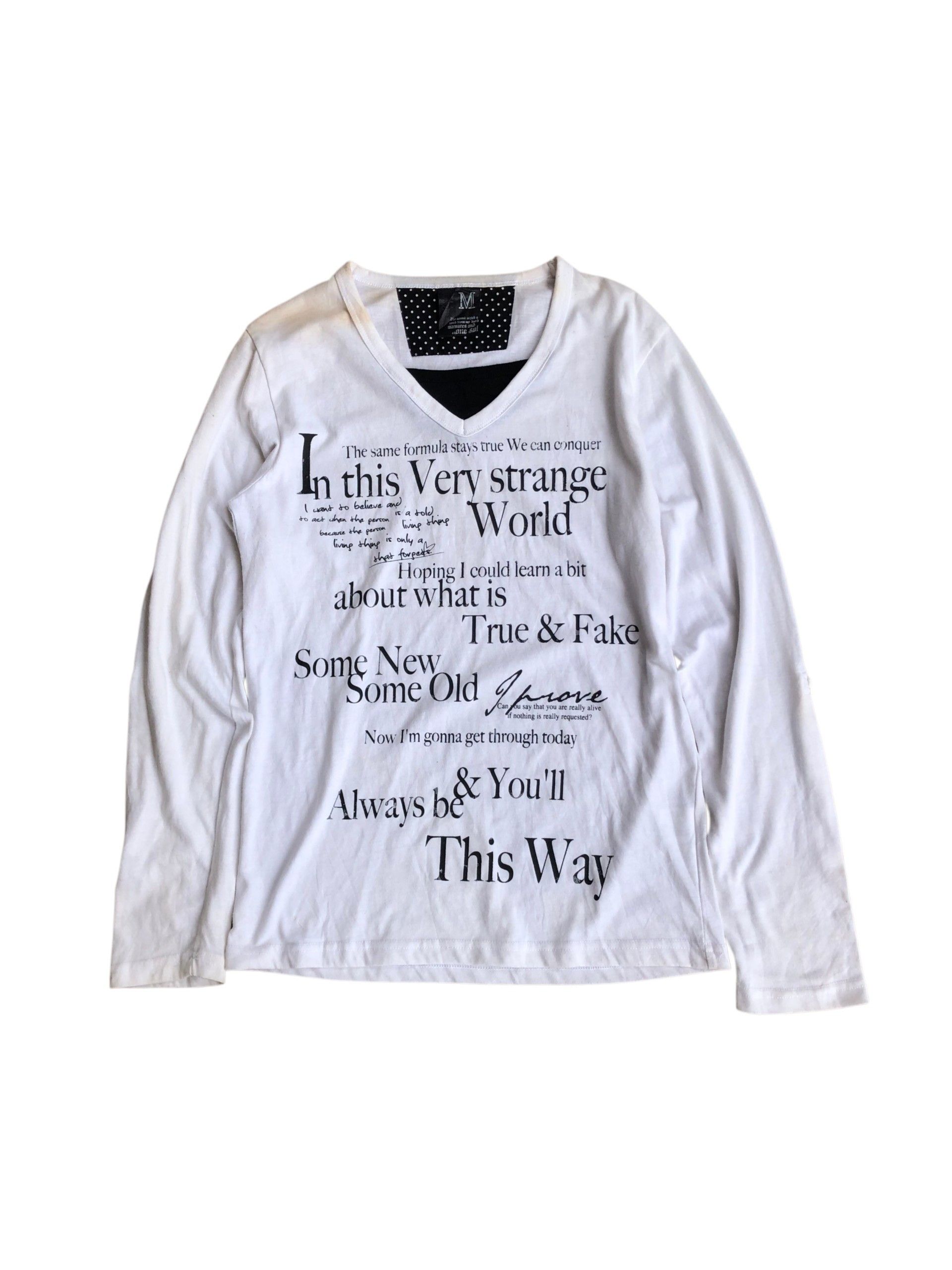 If Six Was Nine 2000s Clash Double Layer Poem Vkei Style Y2k Japanese Size US M / EU 48-50 / 2 - 3 Thumbnail