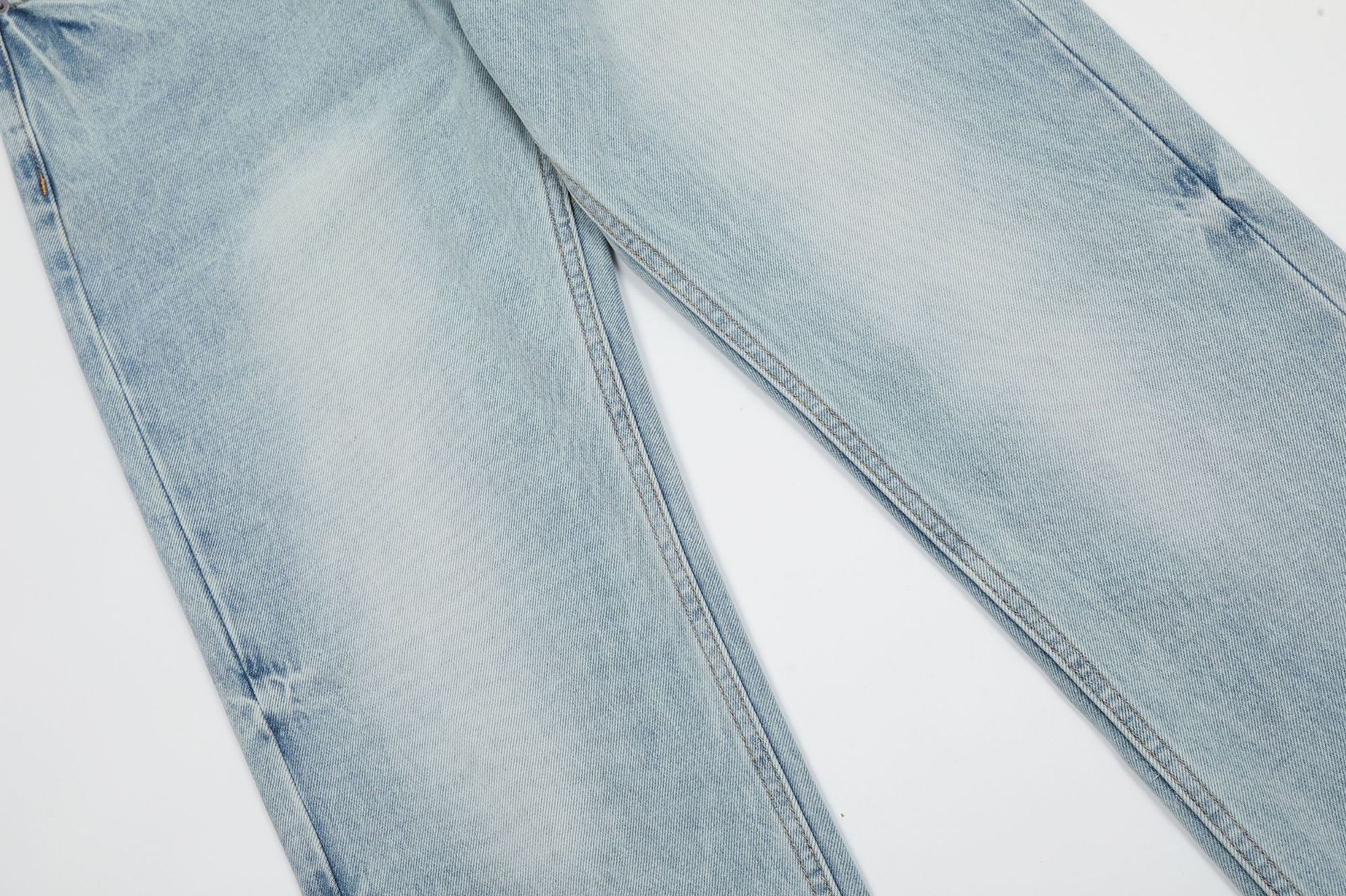 Japanese Brand × Jean American retro street washed distressed light-colored jeans Size US 32 / EU 48 - 5 Thumbnail