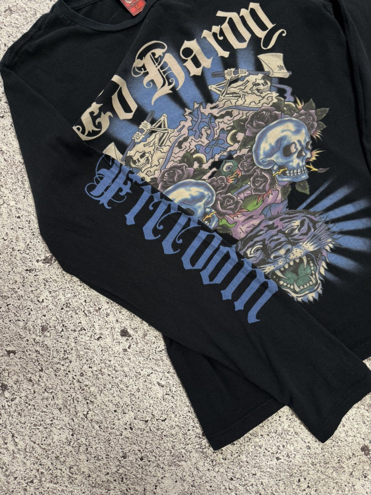 Christian Audigier × Ed Hardy Ed Hardy By Christian Audigier Longsleeve T-Shirt Y2K Hype Size US L / EU 52-54 / 3 - 10 Thumbnail