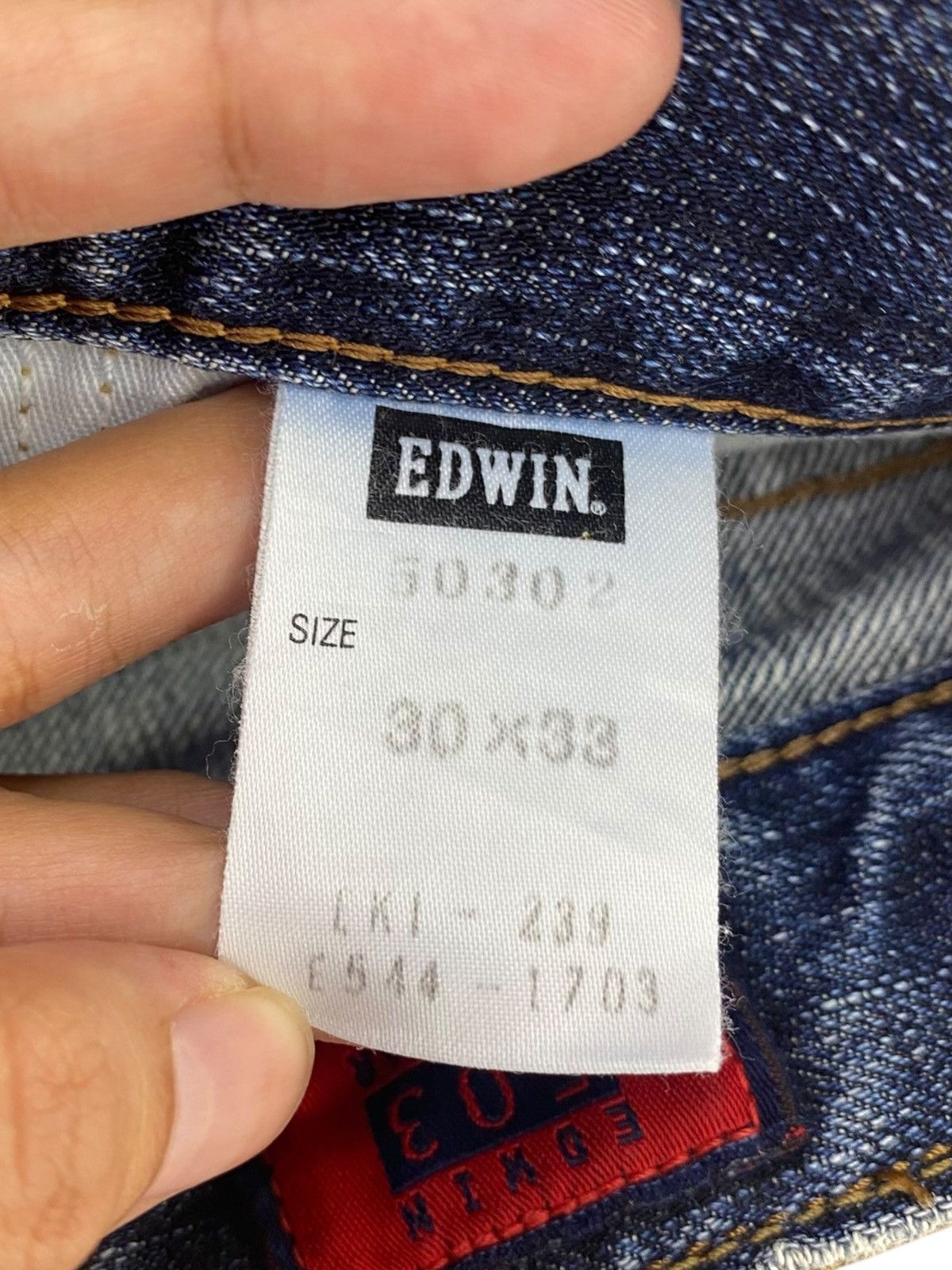 Edwin Vintage Edwin Acid Blue Wash Style Straight Cut Jeans Size US 30 / EU 46 - 10 Thumbnail