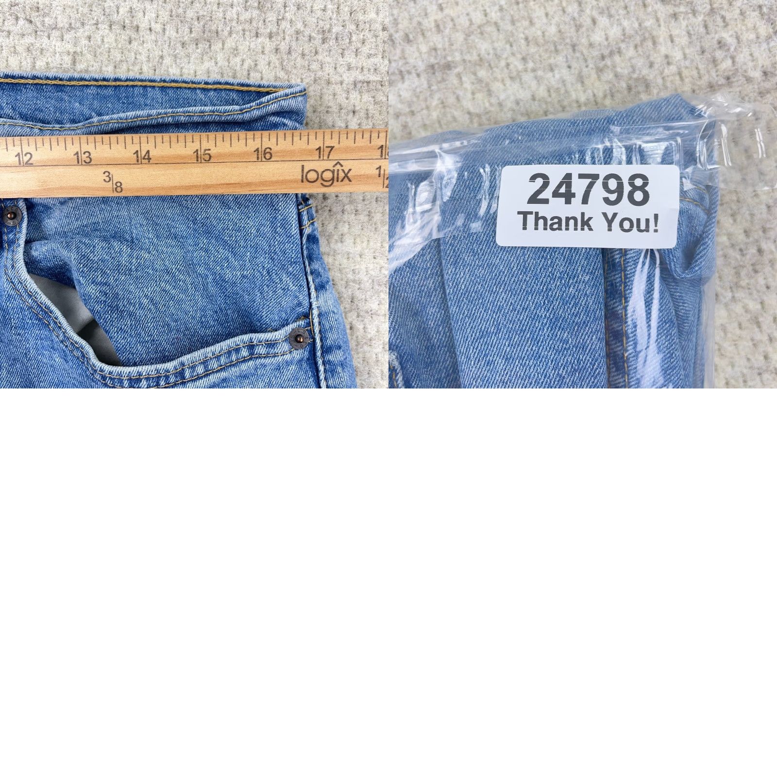 Levi's Levi's 505 Jeans Men 34x36 Straight Regular Blue Denim Pants - Levi's 500 Series Modern Classic Size US 34 / EU 50 - 10 Thumbnail