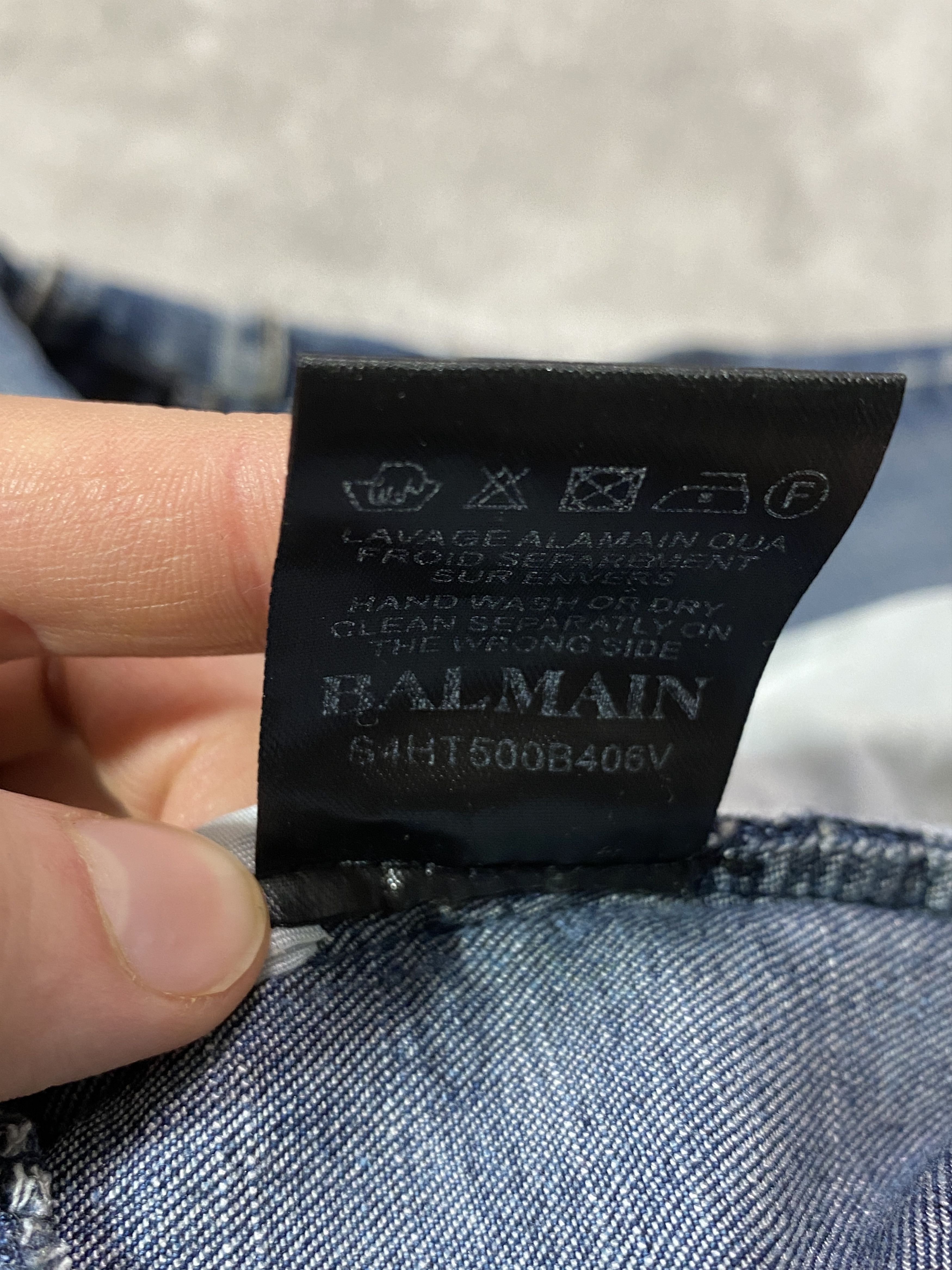 Balmain VINTAGE 00s BALMAIN BIKER JEANS Size US 34 / EU 50 - 8 Thumbnail
