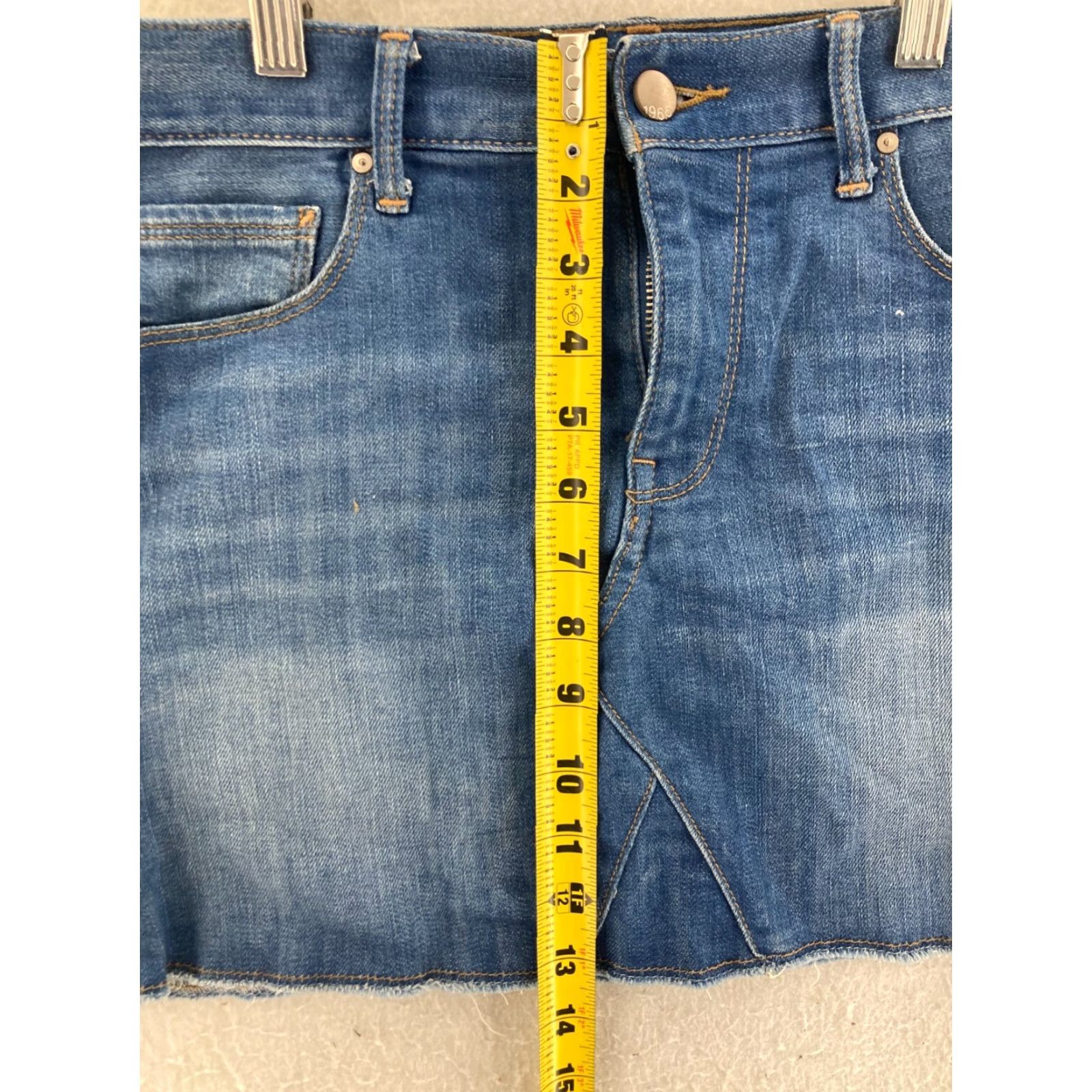 Gap Gap Jean Skirt Casual Mini Womens 29/R Raw Hem Blue Denim American Size 29" - 4 Thumbnail