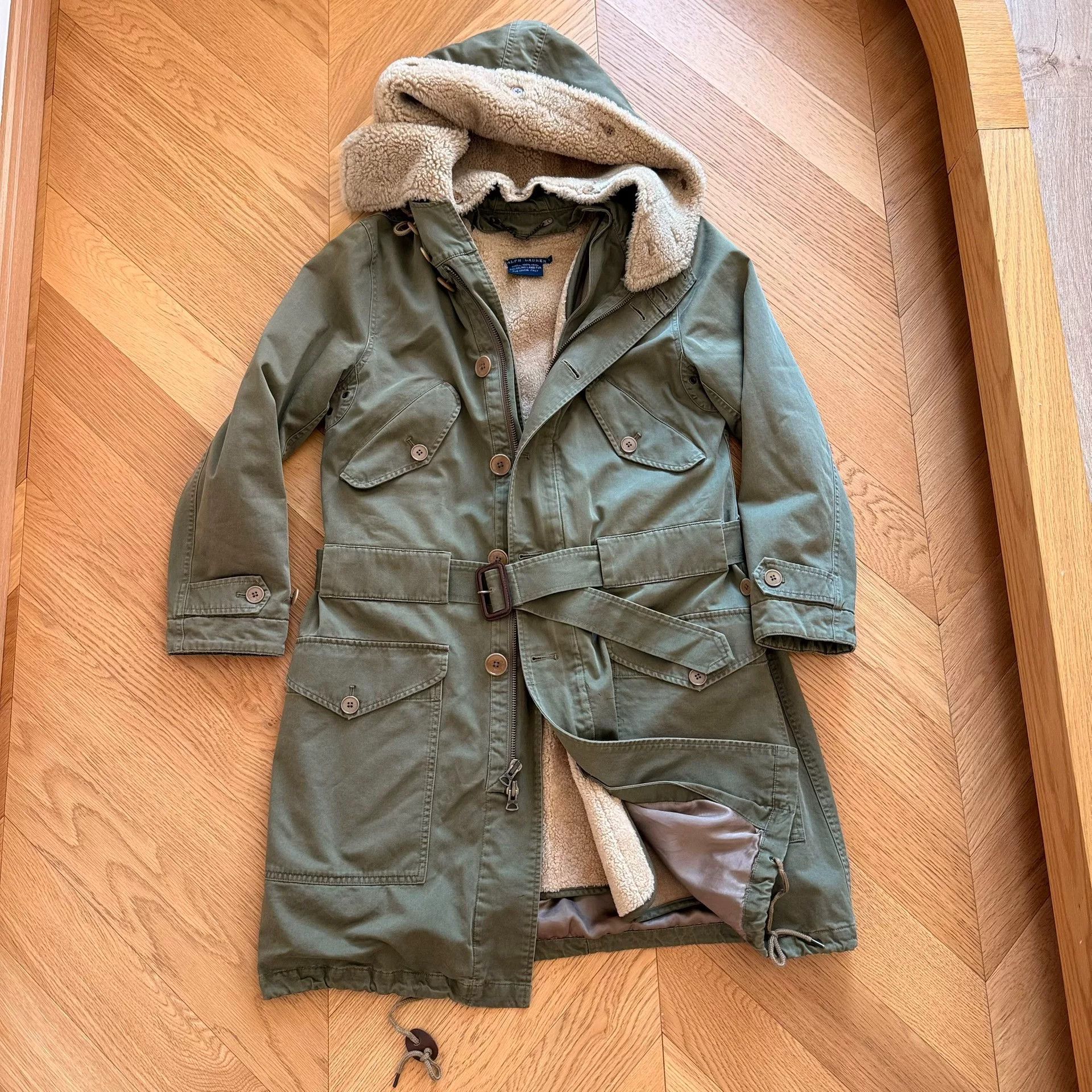 RLX Ralph Lauren Vintage Sheepskin Detachable Parka Jacket Size S / US 4 / IT 40 - 1 Thumbnail