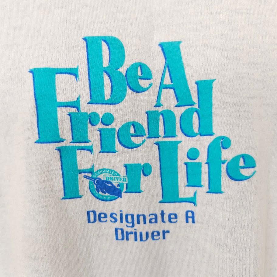 Vintage Vintage Designated Driver T Shirt Mens Size XL White 80s Size US XL / EU 56 / 4 - 2 Thumbnail