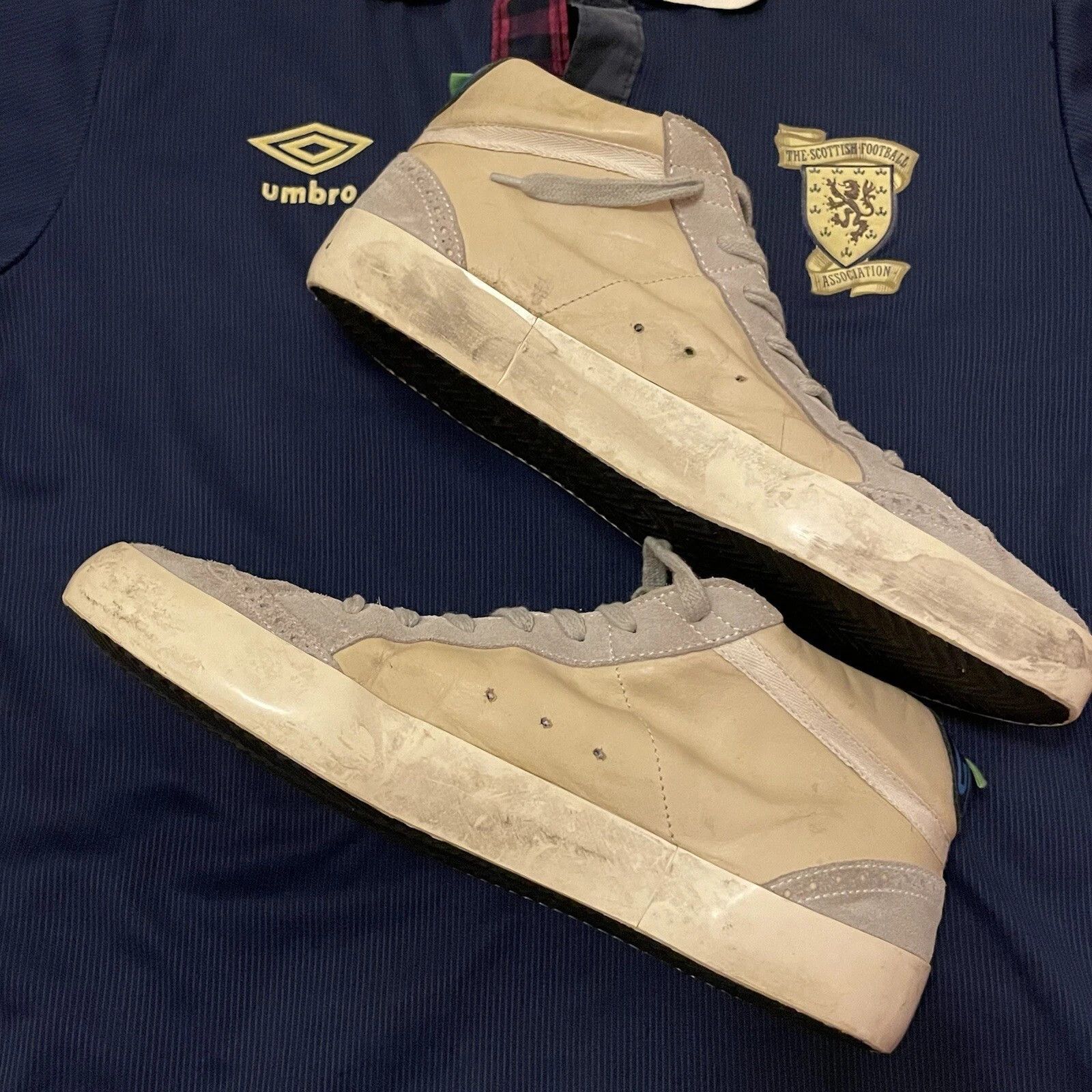 Golden Goose Share Golden Goose Sneakers MID STAR GGDB High Top Leather Size US 12 / EU 45 - 4 Thumbnail