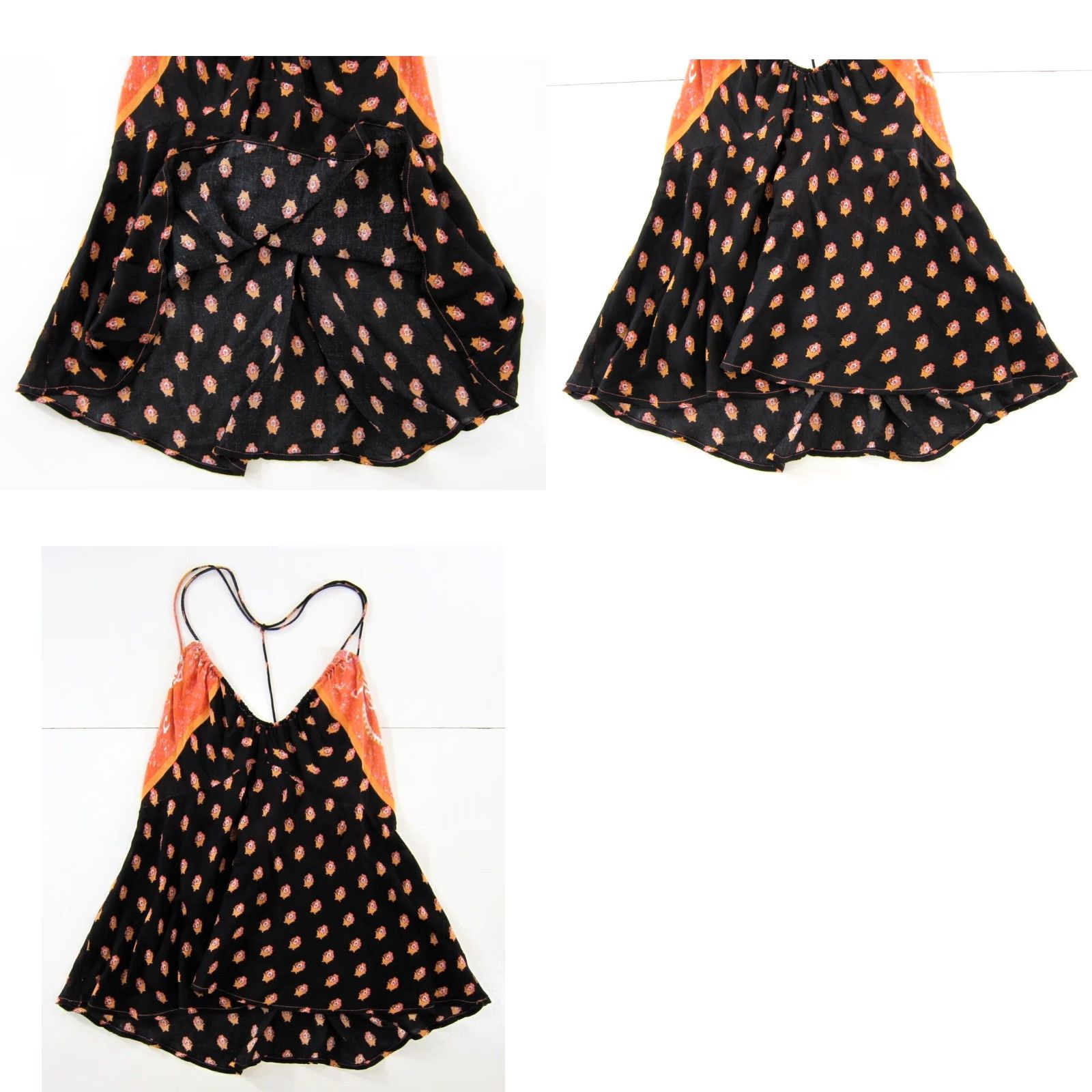 Free People Free People Intimately Tank Top Blouse M Women Floral Spaghetti Strap Rayon Black Pink Sleeveless 90s Bohemian Basic Shirt Womens Size M / US 6-8 / IT 42-44 - 8 Thumbnail