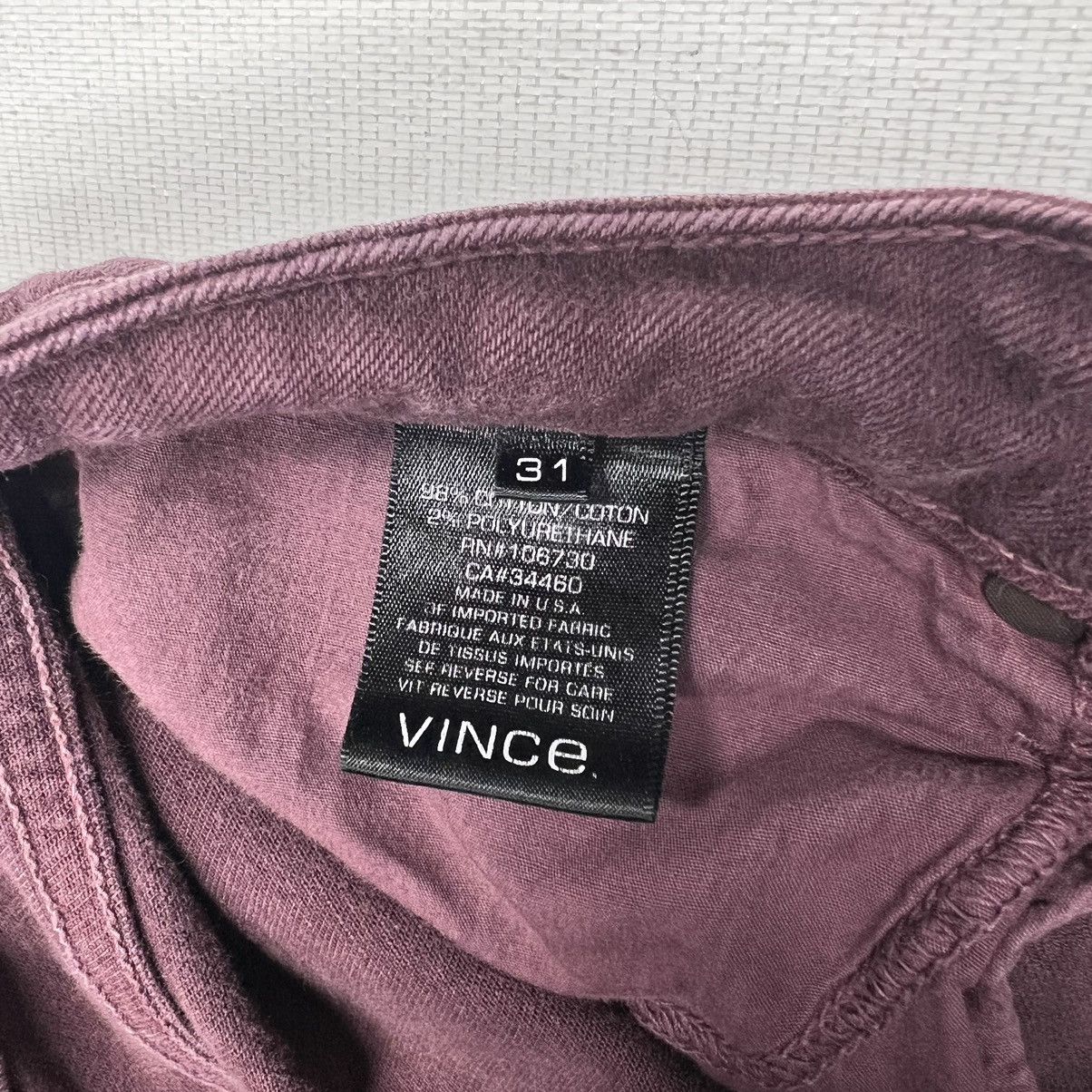 Vince Vince Jeans Burgundy Skinny Stretch Maroon Casual Denim Size 31" - 11 Thumbnail