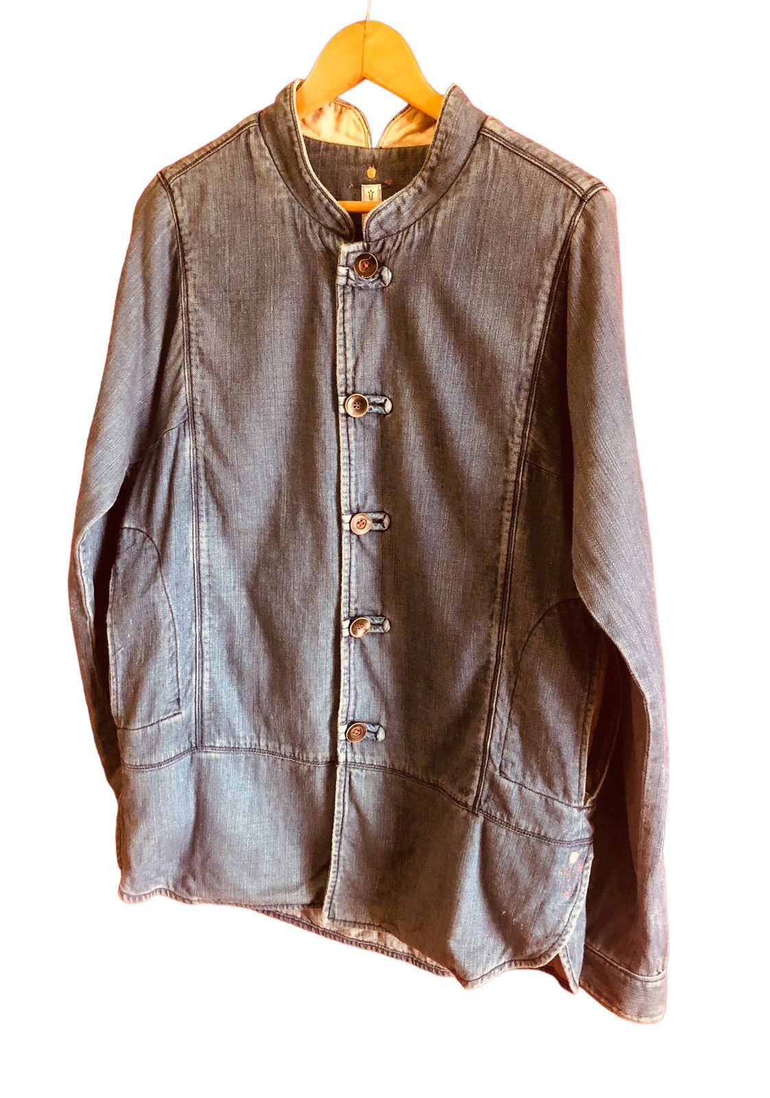 Japanese Brand Mitsume Sueta Rayon Silk Denim Jacket Size US S / EU 44-46 / 1 - 3 Thumbnail