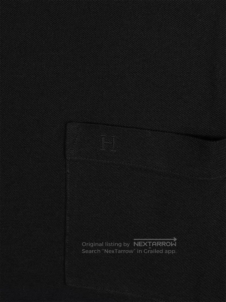 Hermes Hermes Black Pique Cotton Short-sleeve Crew Neck Size US L / EU 52-54 / 3 - 4 Thumbnail