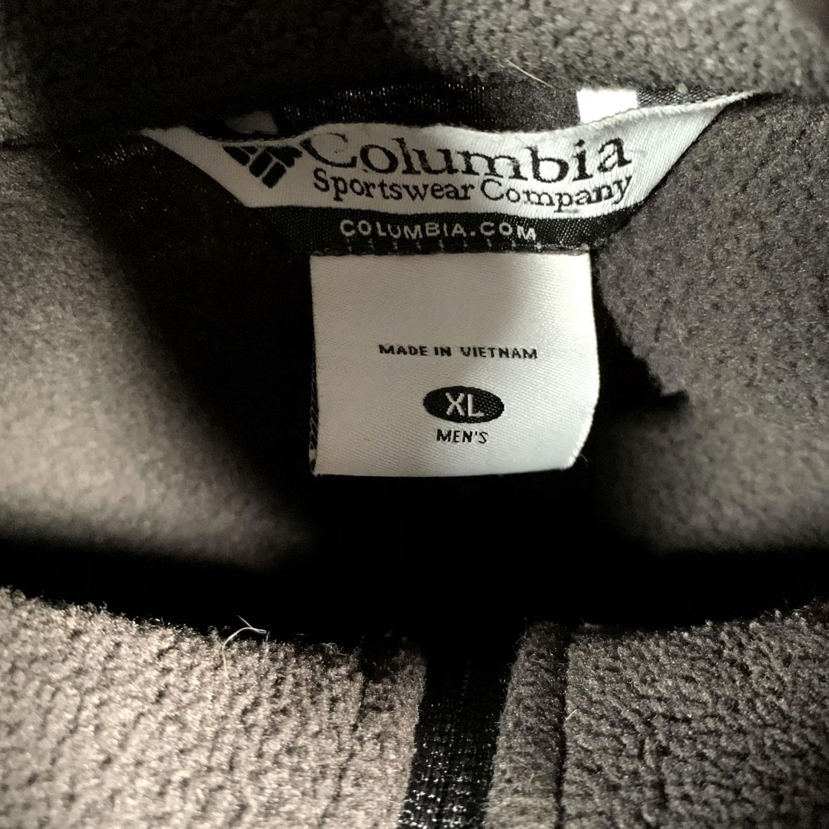Logo 7 Columbia Fleece Jacket Mens XL Gray Full Zip Stand Collar Pockets Outdoor Logo Size US XL / EU 56 / 4 - 6 Thumbnail