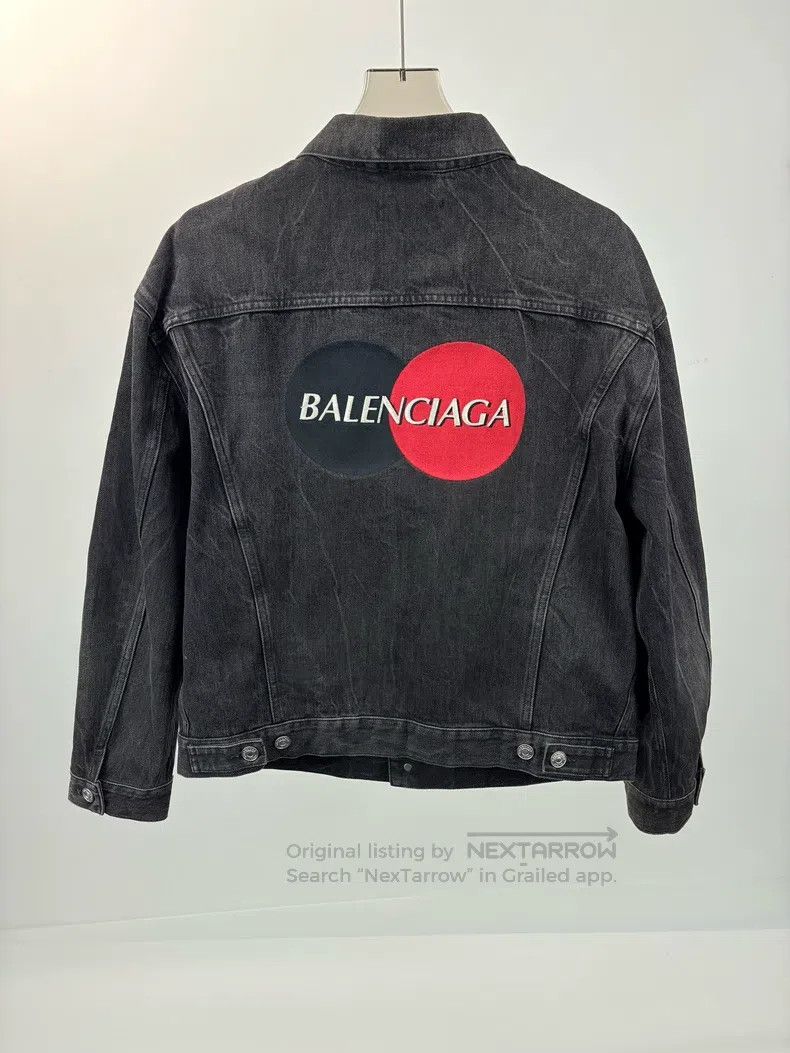 Balenciaga Balenciaga Mastercard Embroidered Logo Denim Jacket Size US S / EU 44-46 / 1 - 2 Thumbnail