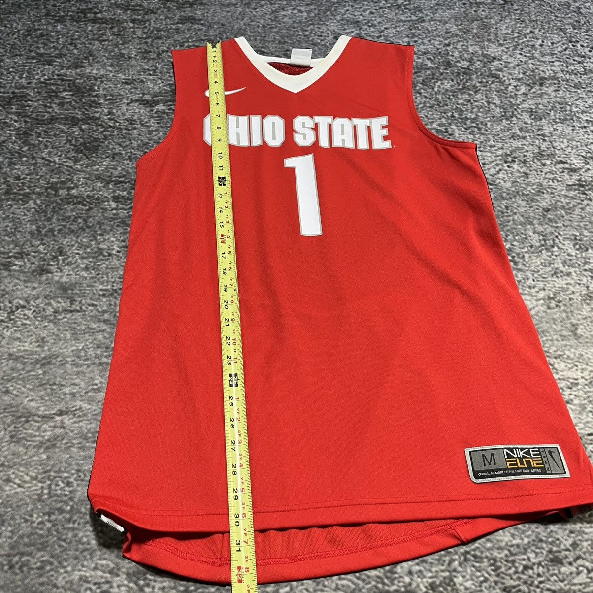 Nike Nike Elite Ohio State #1 Basketball Jersey Medium Red White Size US M / EU 48-50 / 2 - 13 Thumbnail