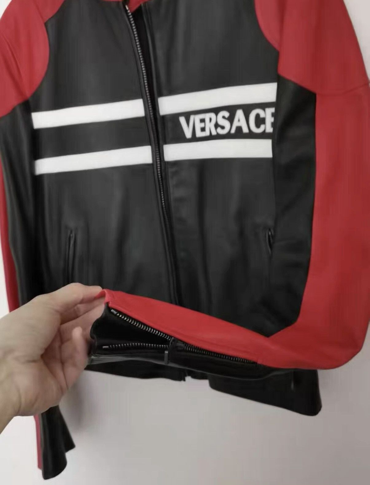 Versace VERSACE Mainline Men's Leather Biker Jacket Size US S / EU 44-46 / 1 - 2 Thumbnail