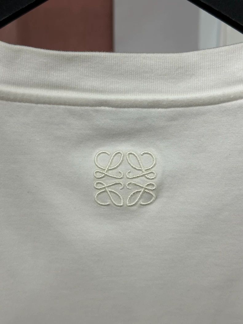 Loewe LOEWE White logo T-shirt short-sleeved top Size XS / US 0-2 / IT 36-38 - 2 Thumbnail