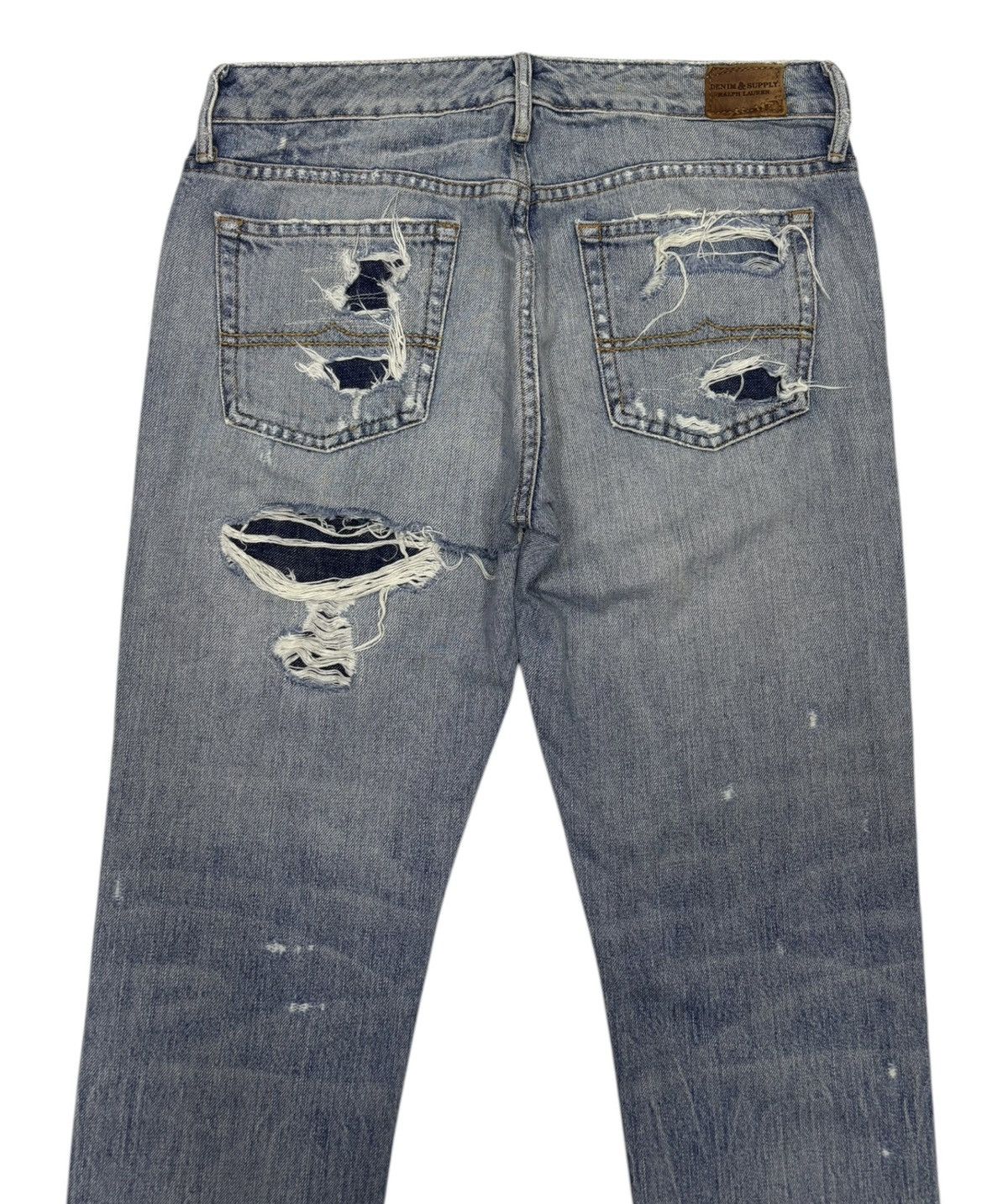 Denim & Supply Ralph Lauren 🔥Denim Supply Ralph Lauren Distressed Sashiko Denim Jeans Size 29" - 4 Thumbnail
