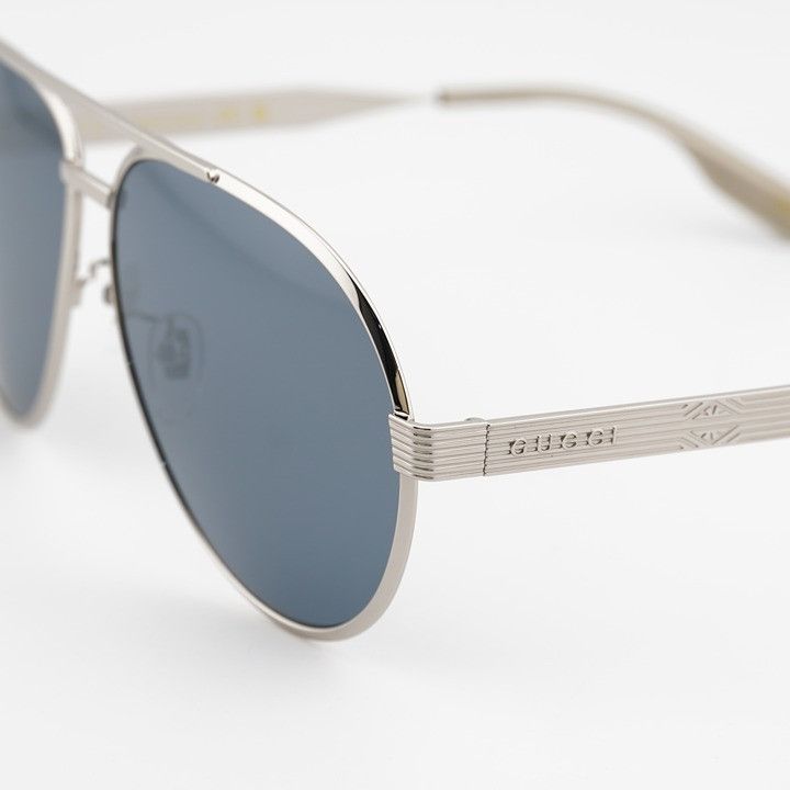 Gucci Gucci GG1513S 003 Sunglasses Silver Aviator Frame, Smoke Size ONE SIZE - 10 Thumbnail