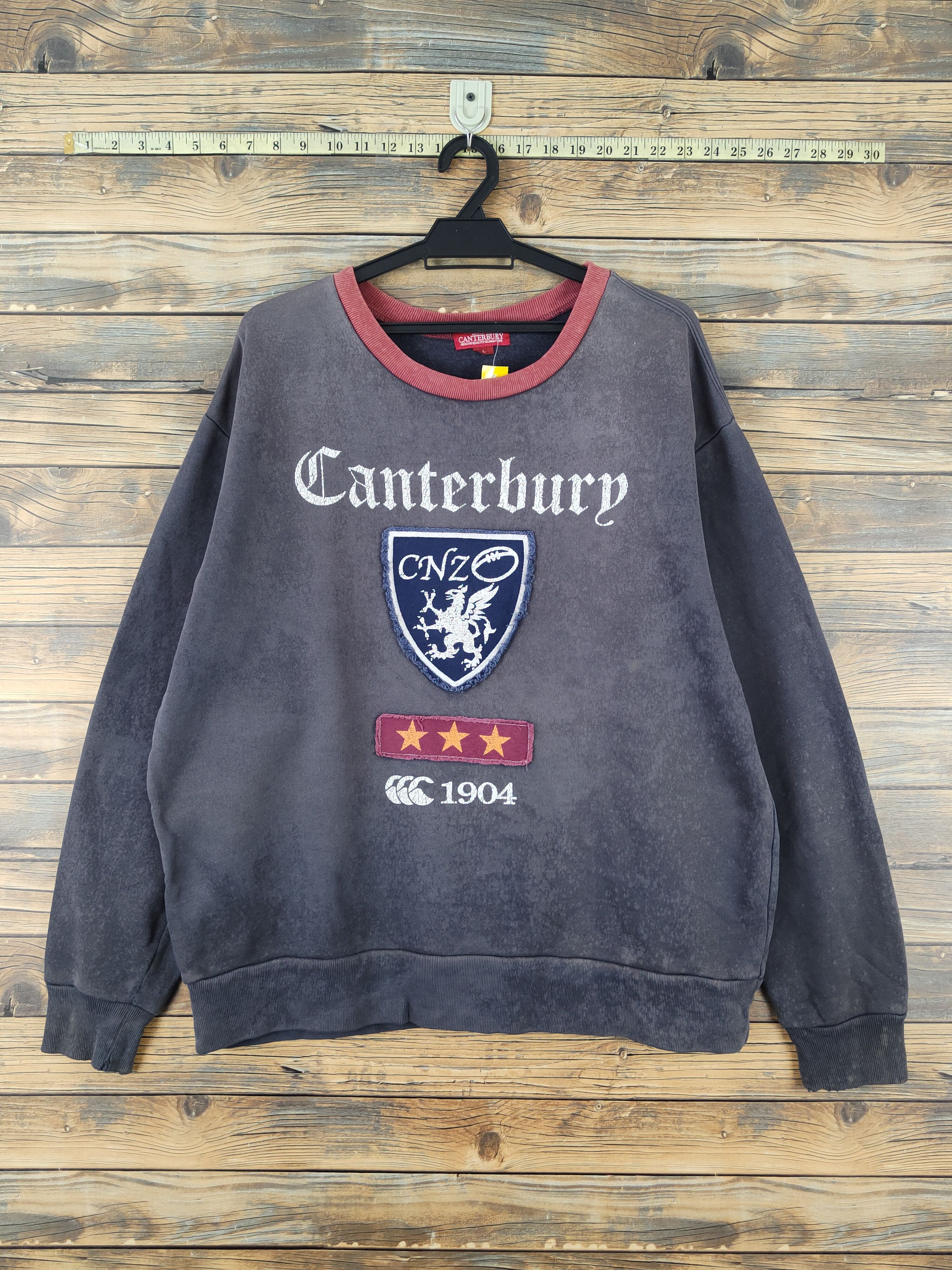Canterbury of New Zealand × Vintage Canterbury vintage Dark Blue Faded Sweatshirts #W953 Size US L / EU 52-54 / 3 - 1 Thumbnail