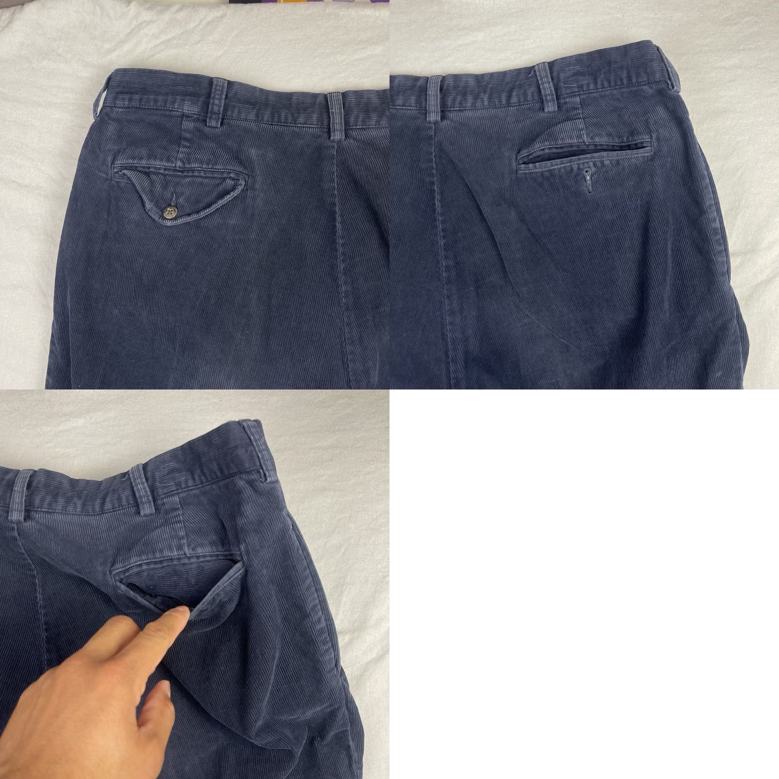 Polo Ralph Lauren VINTAGE Polo Ralph Lauren Pants Mens 36x30 Blue Hammond Corduroy Pleated Preppy Size US M / EU 48-50 / 2 - 9 Thumbnail